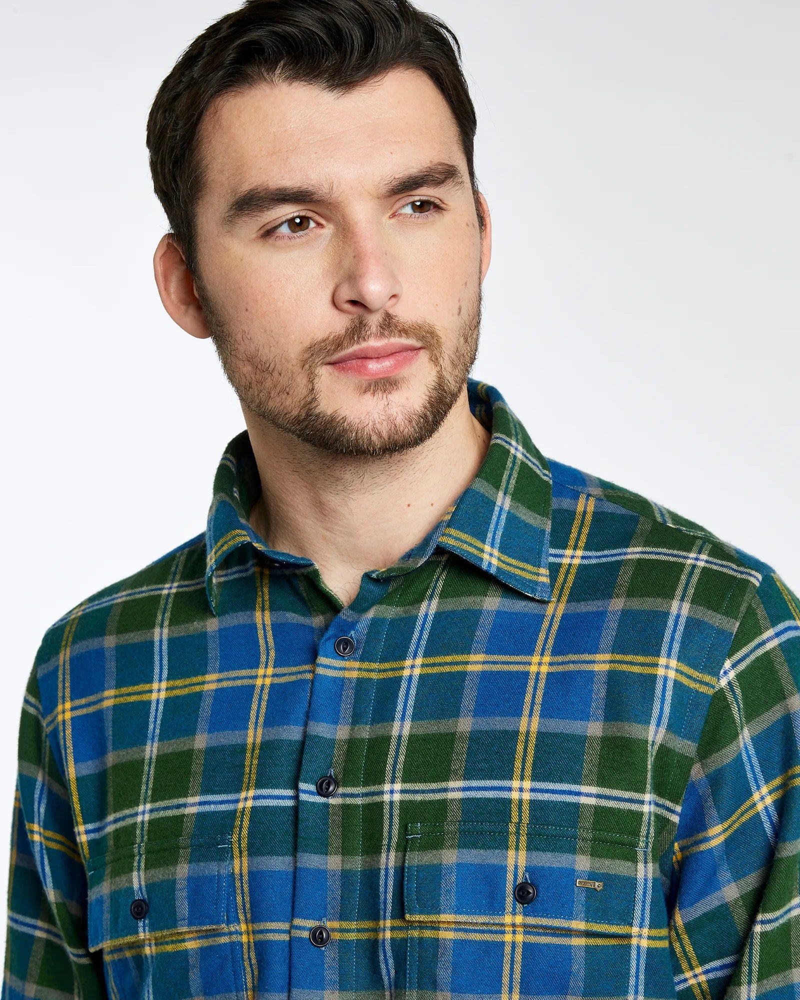 Shelbourne Check Flannel Shirt - Verdigris