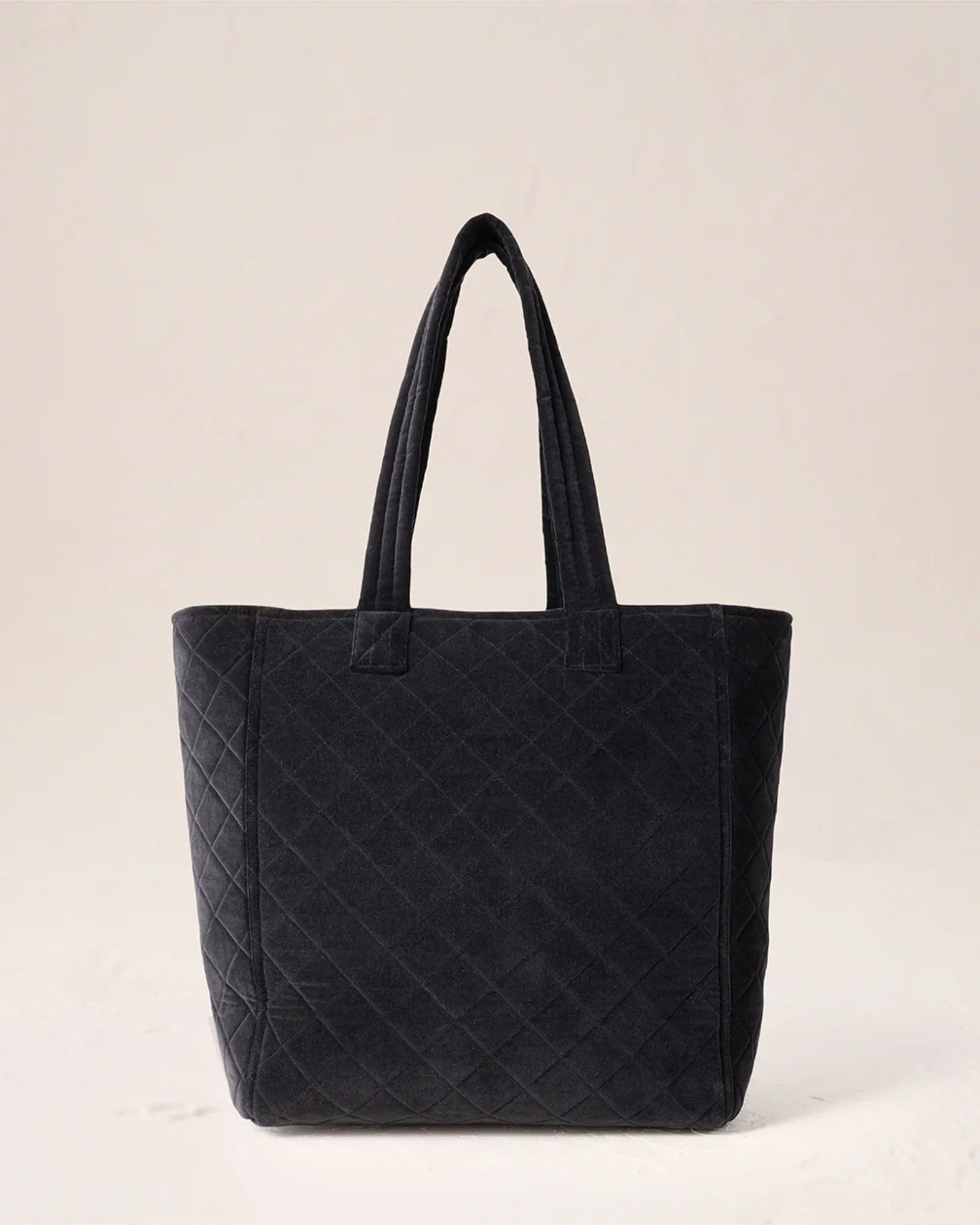Wild Horses Velvet Tote - Charcoal