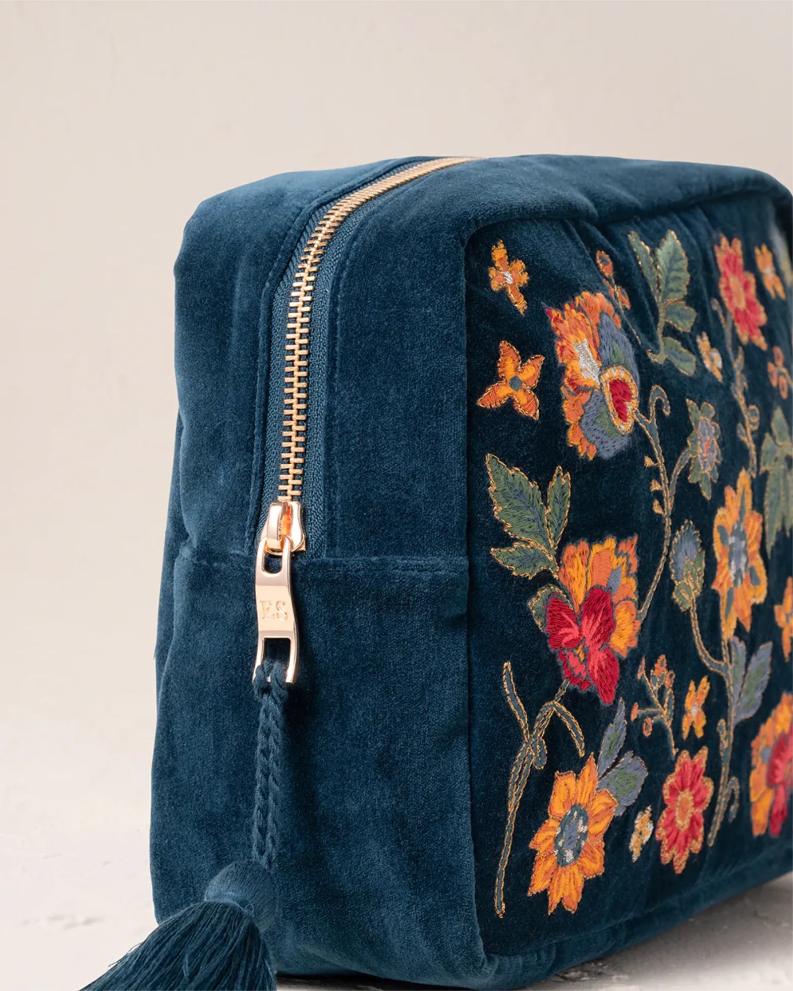Botanical Garden Wash Bag - Ink Blue