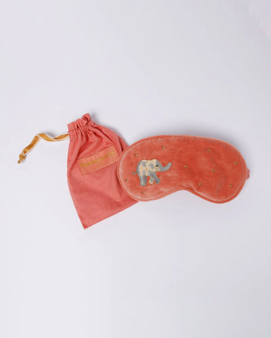 Elephant Conservation Eye Mask - Coral