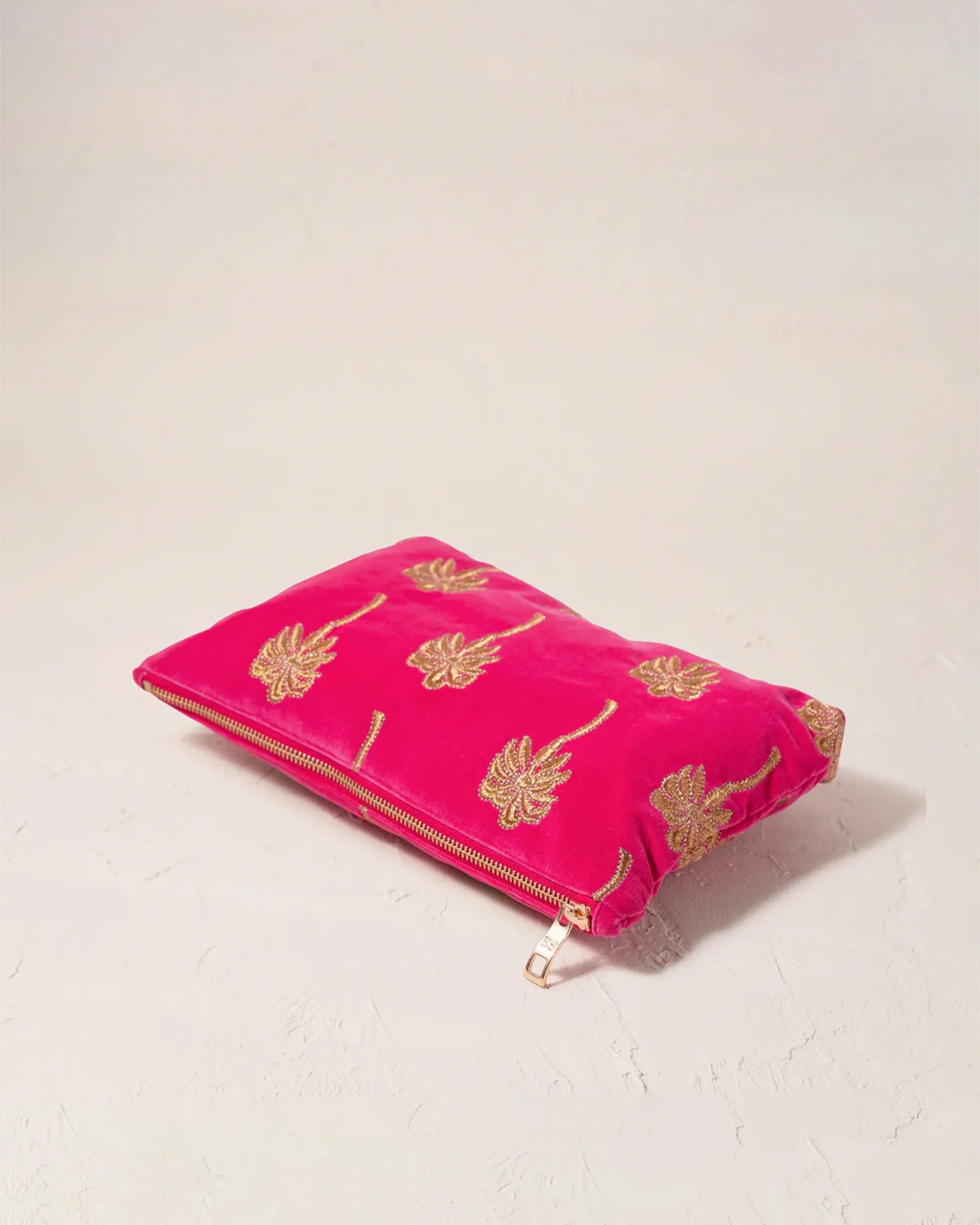 Gold Palm Pink Everyday Pouch