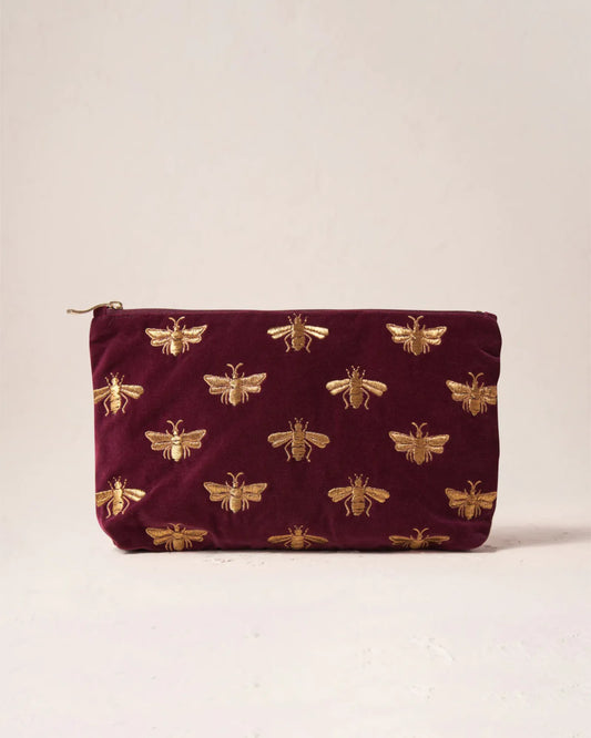 Honey Bee Everyday Pouch - Plum