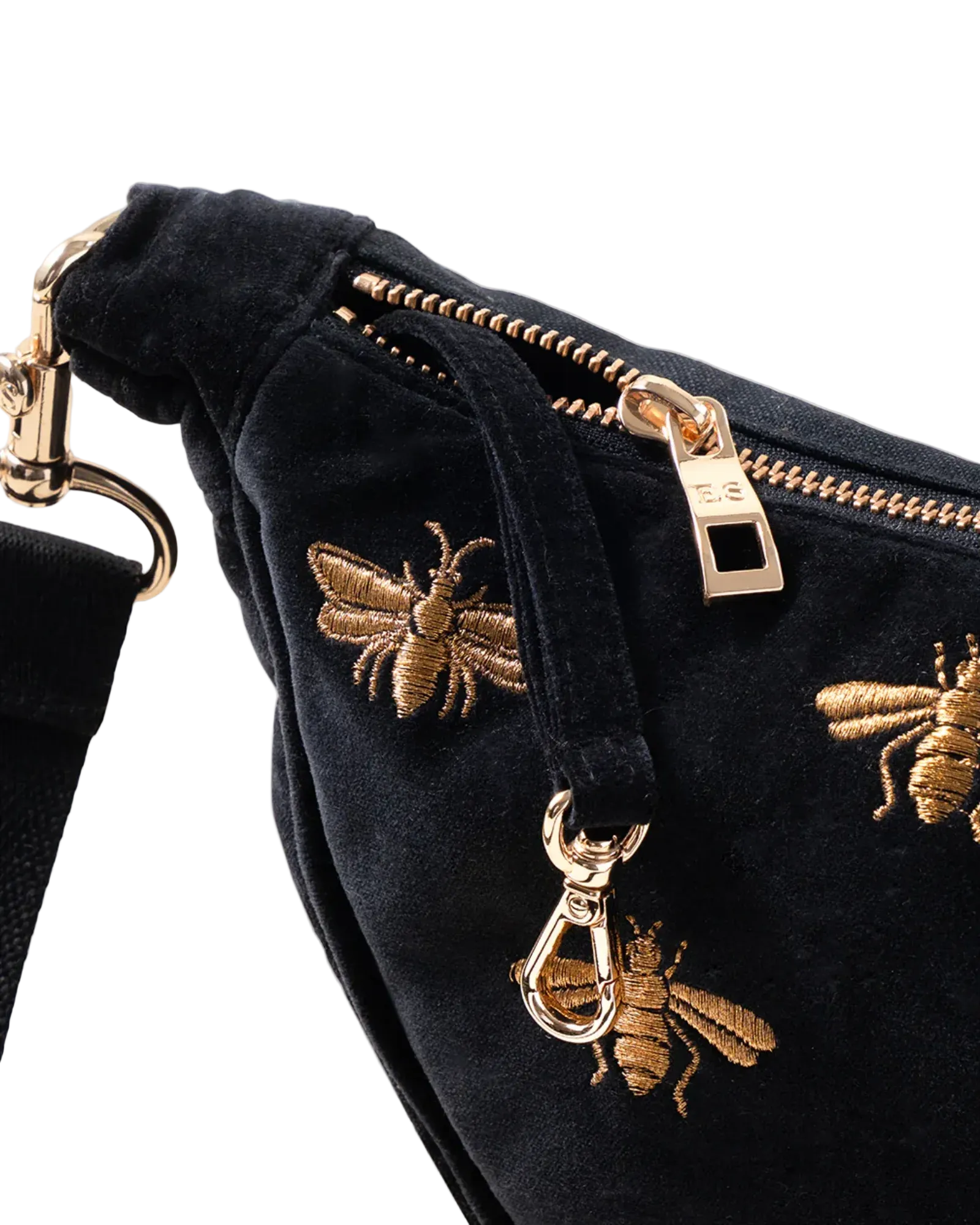 Honey Bee Velvet Crossbody Sling Bag