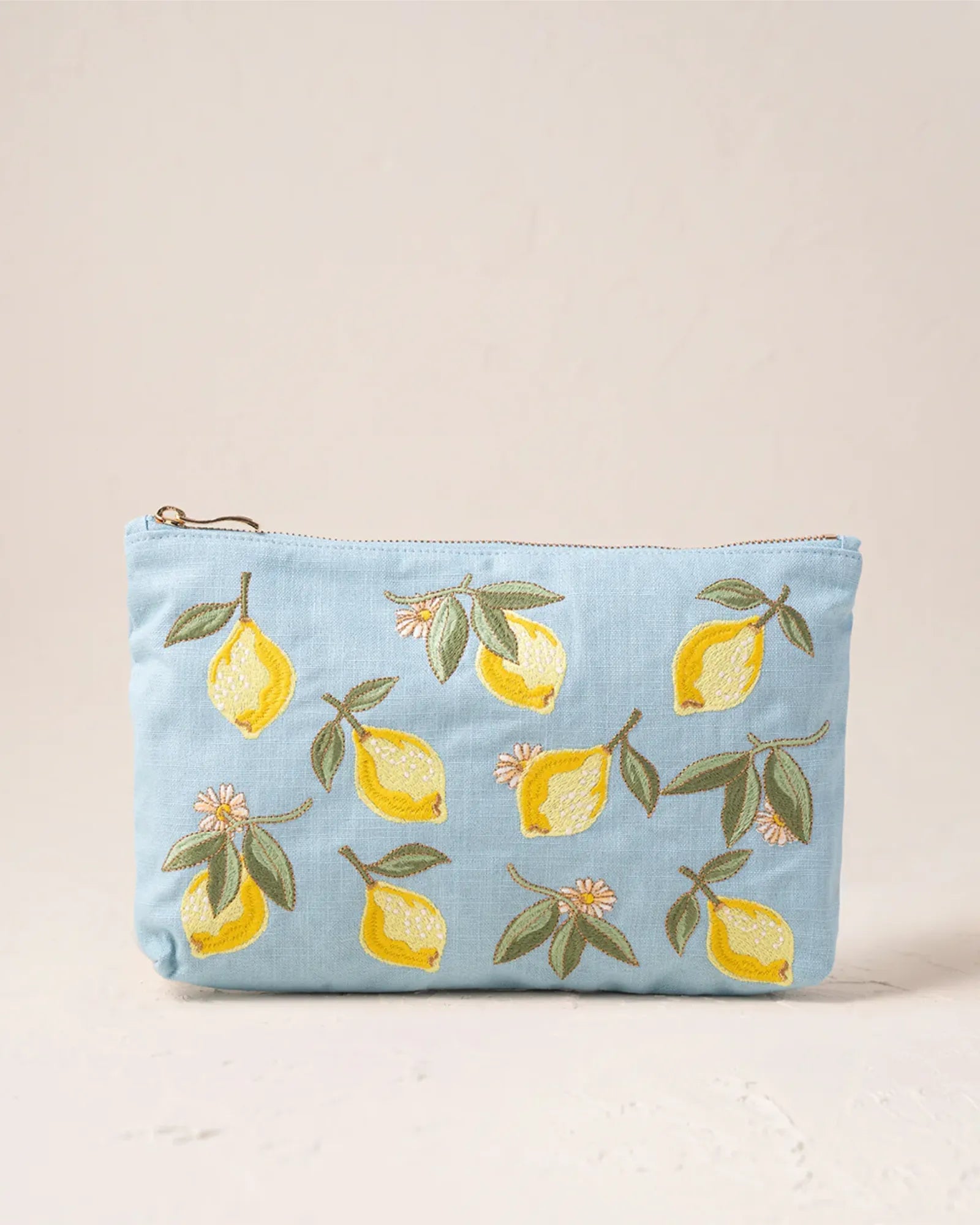 Lemon Blossom French Blue Everyday Pouch
