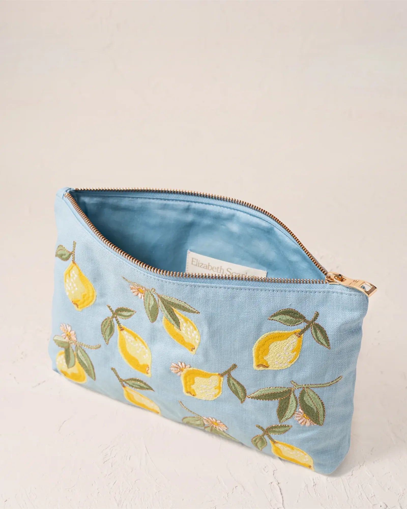 Lemon Blossom French Blue Everyday Pouch