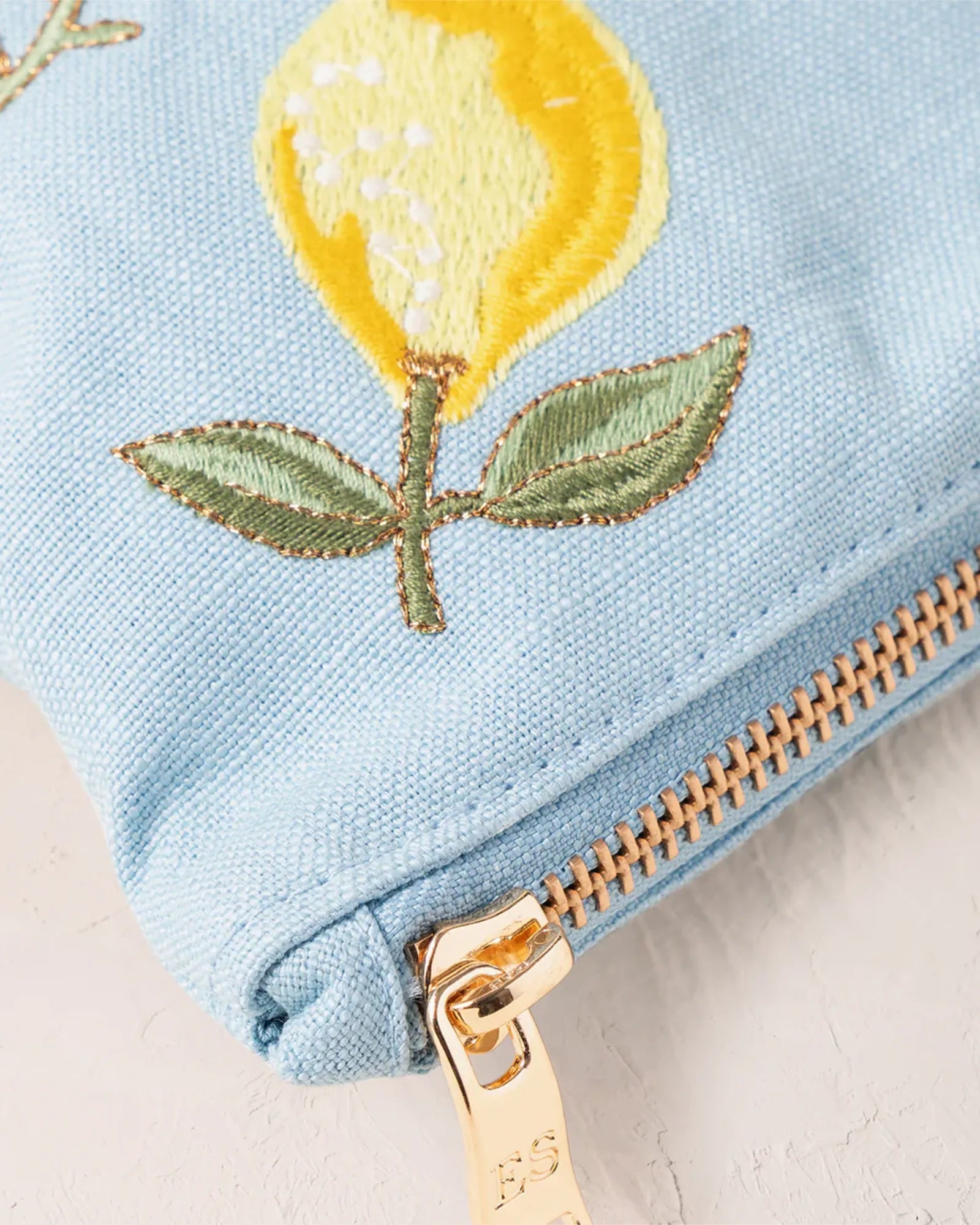 Lemon Blossom French Blue Everyday Pouch