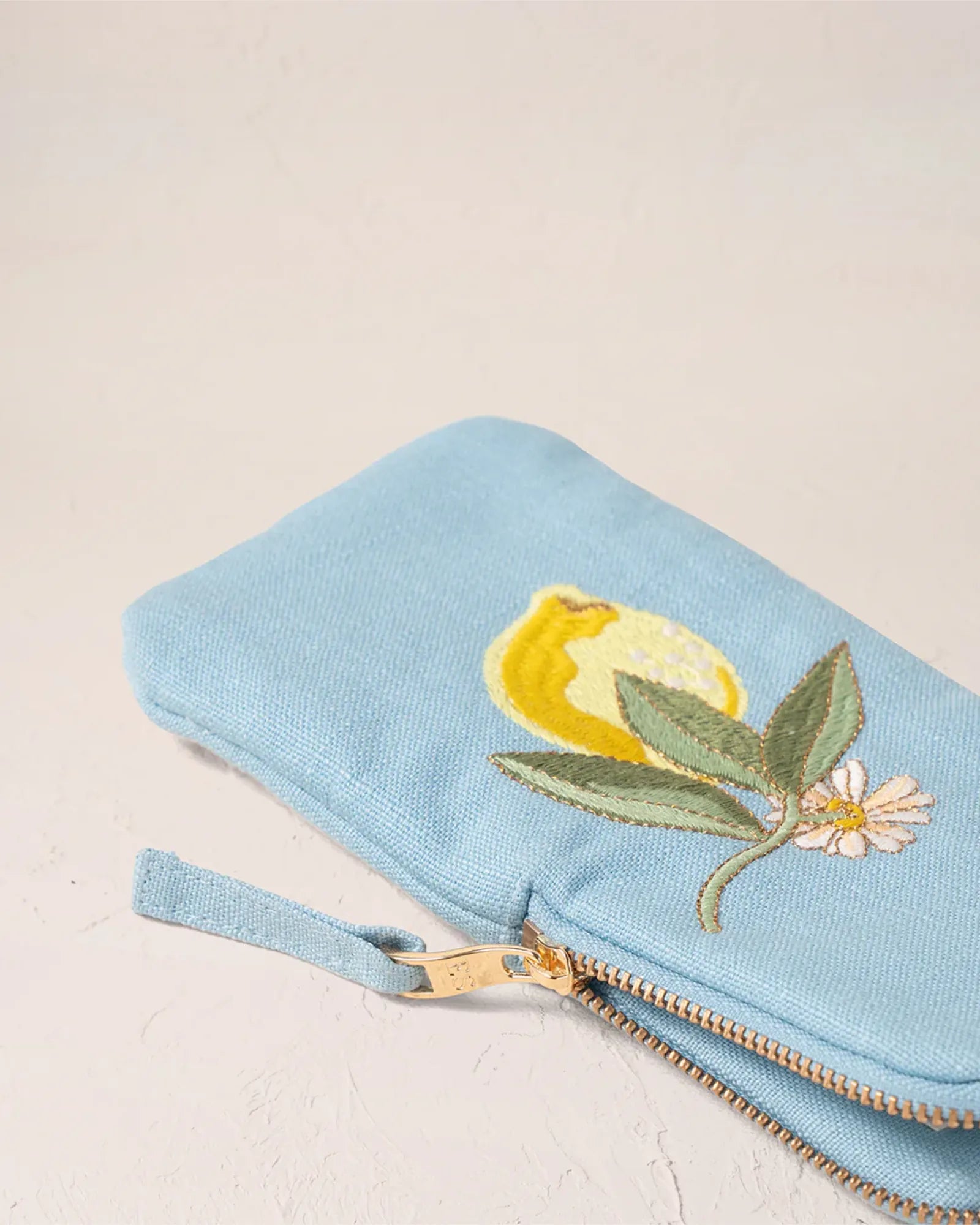 Lemon Blossom French Blue Glasses Case