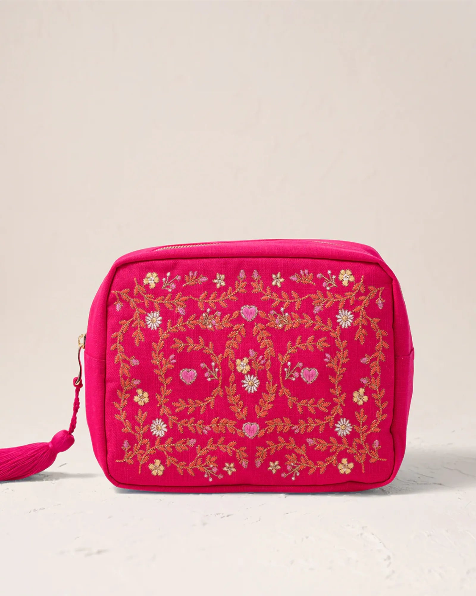 Mediterranean Garden Pink Wash Bag