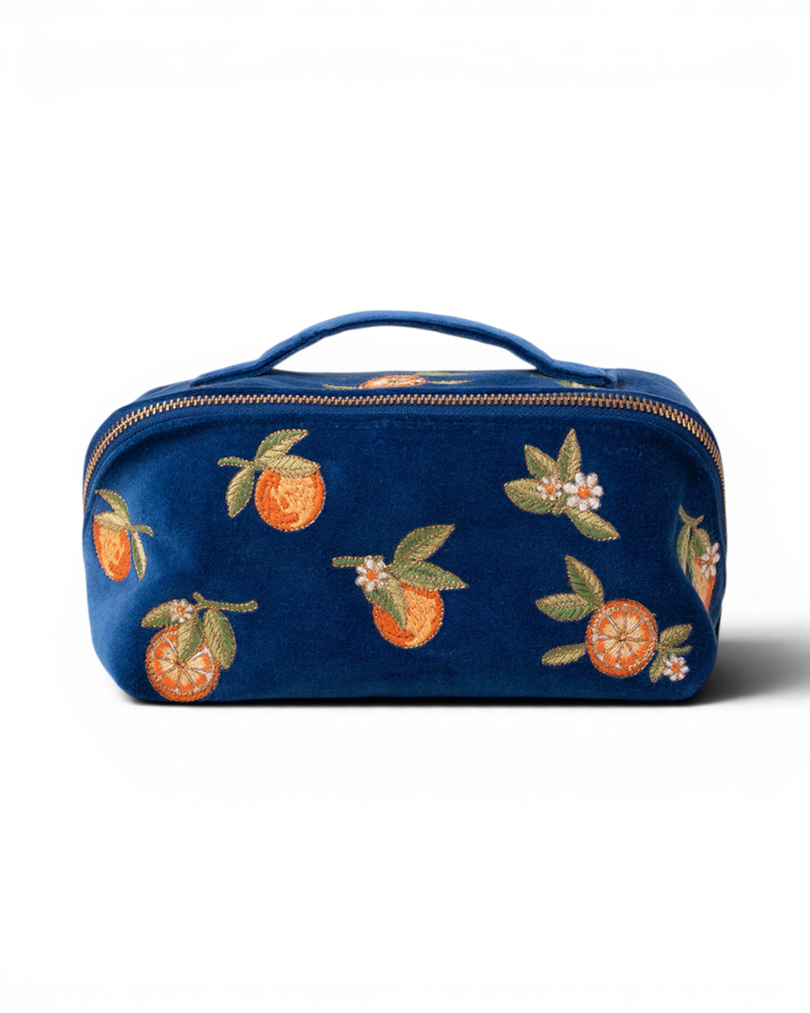 Orange Blossom Open Flat Makeup Bag