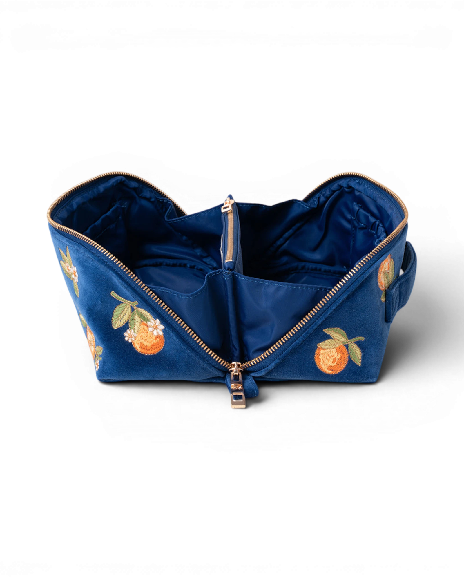 Orange Blossom Open Flat Makeup Bag