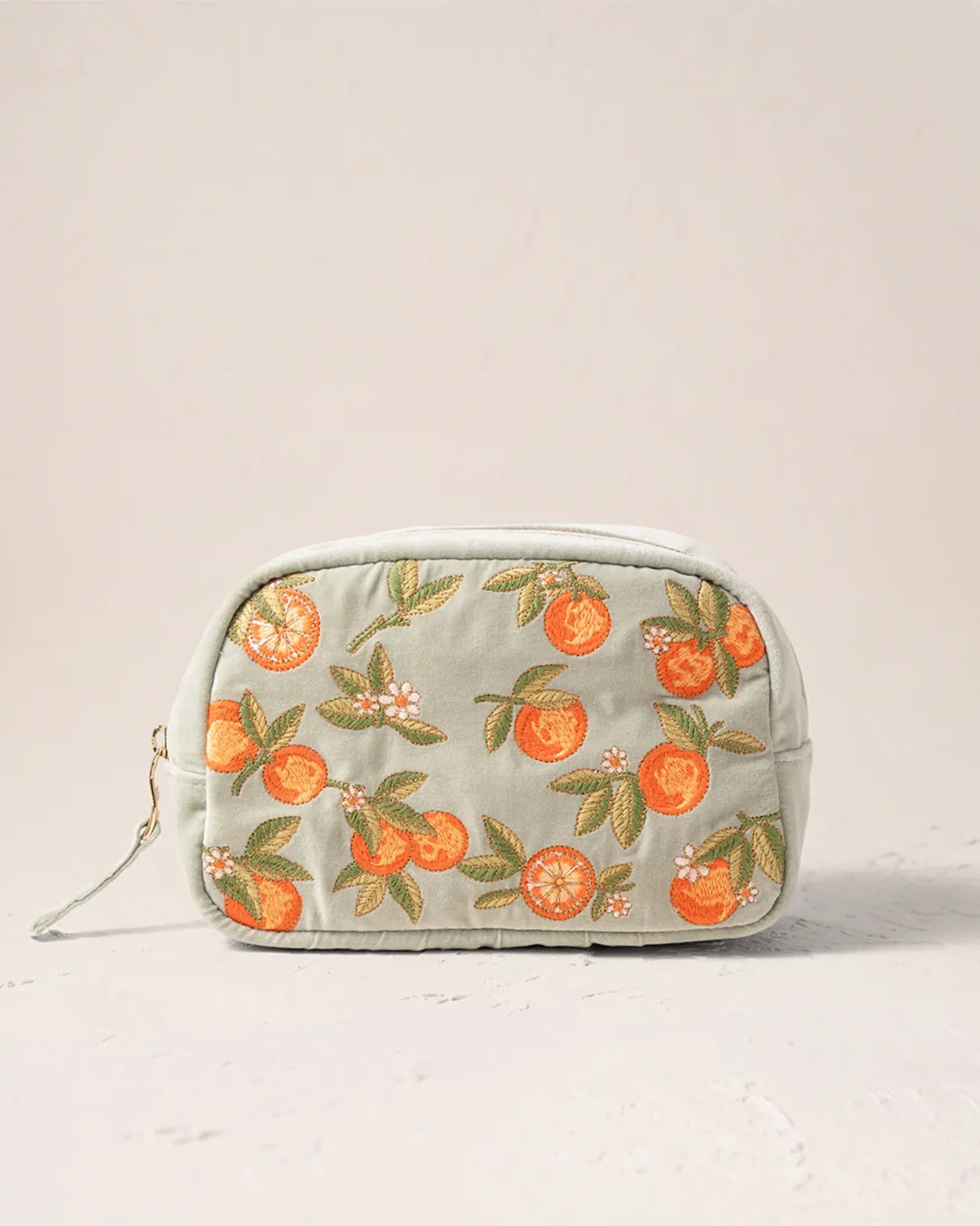 Orange Blossom Sage Makeup Bag