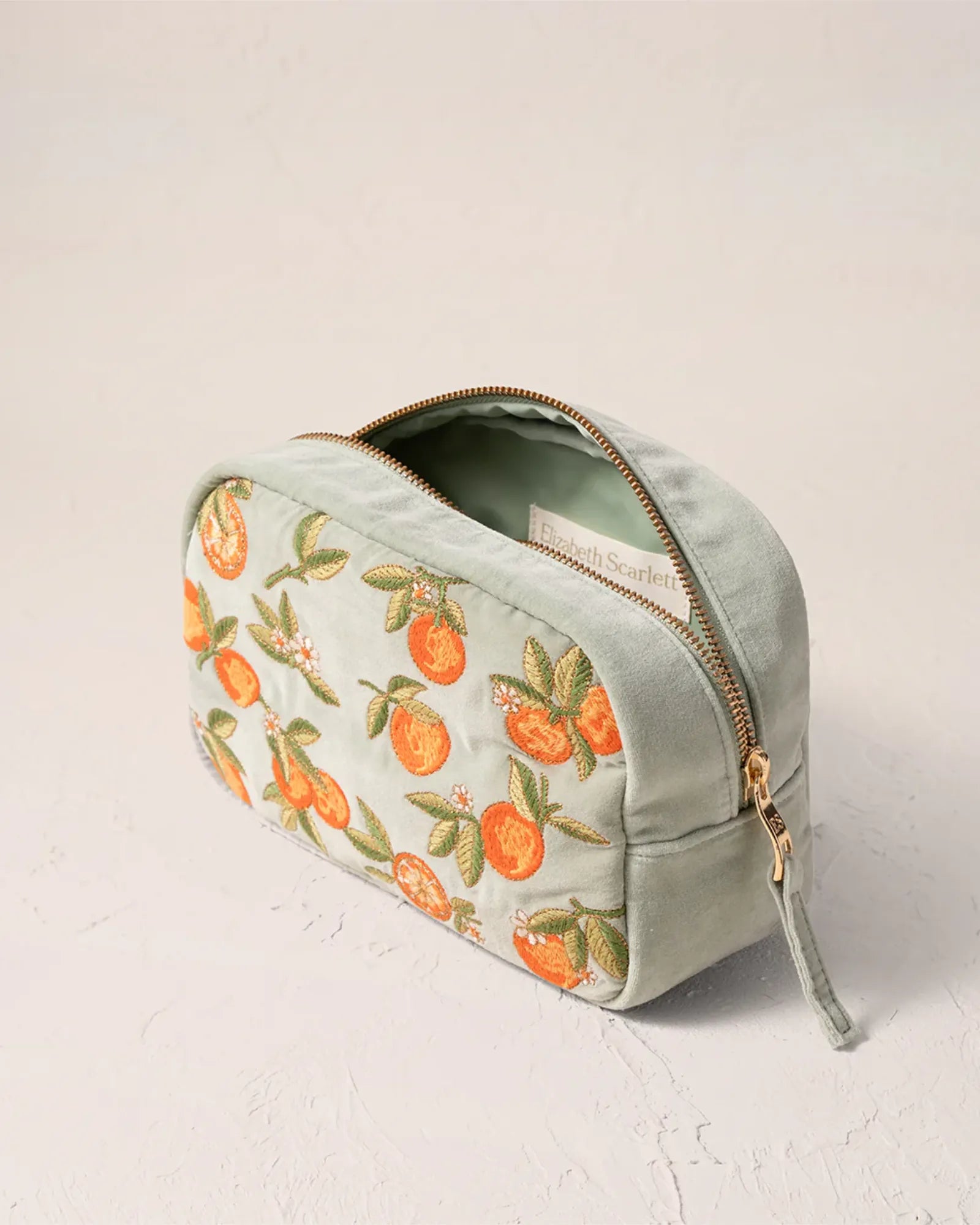 Orange Blossom Sage Makeup Bag