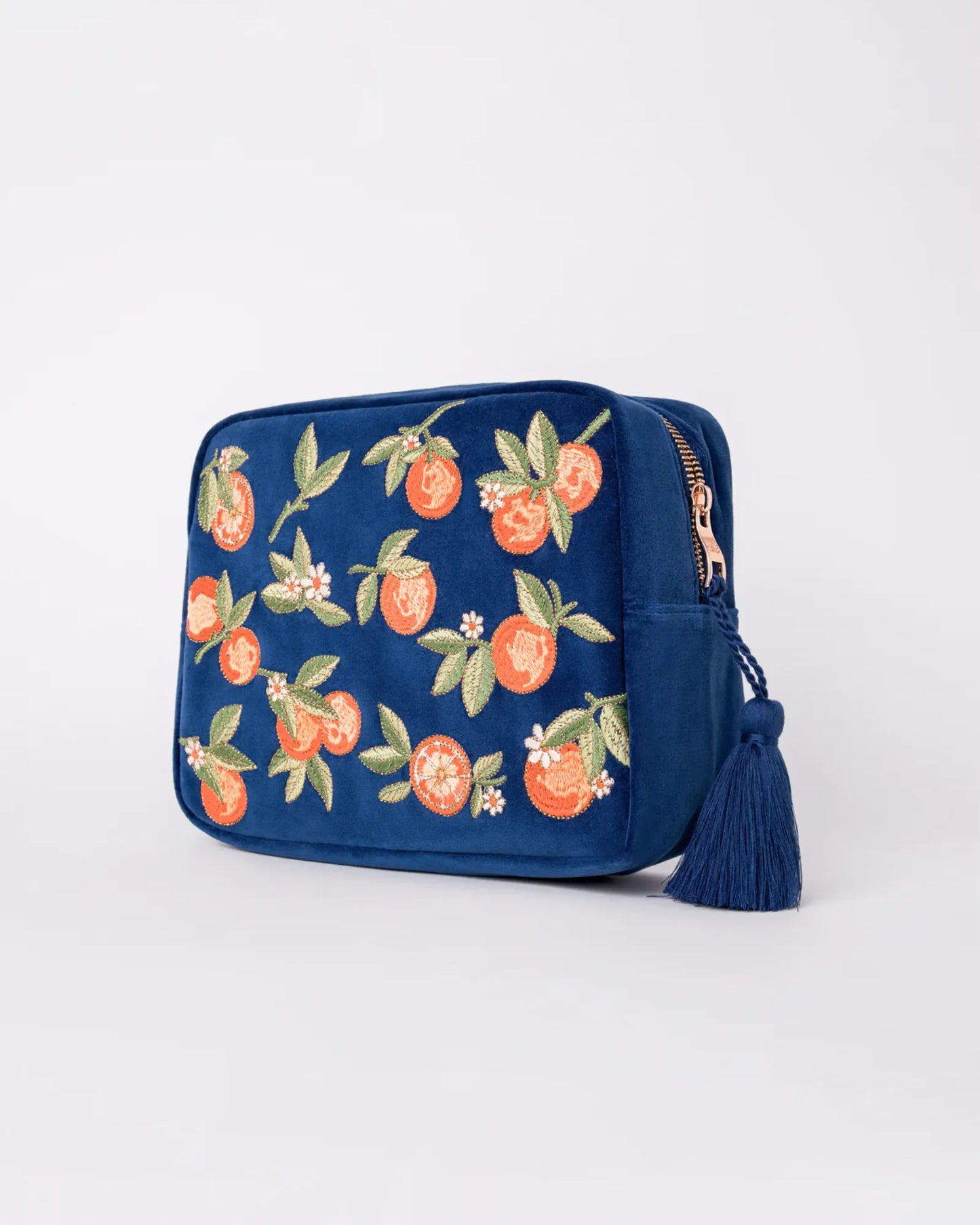 Orange Blossom Wash Bag - Cobalt