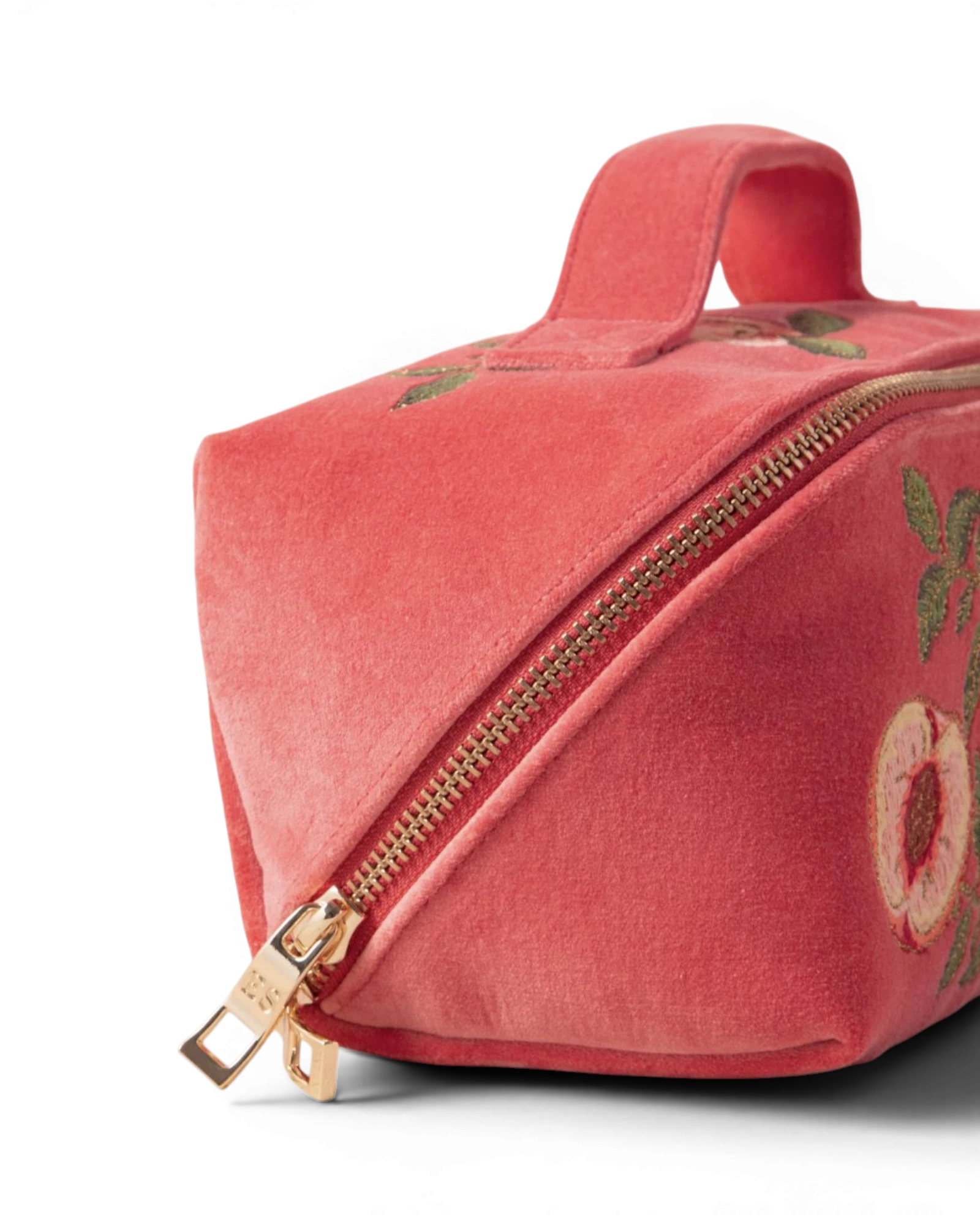 Summer Peach Open Flat Makeup Bag - Spiced Coral