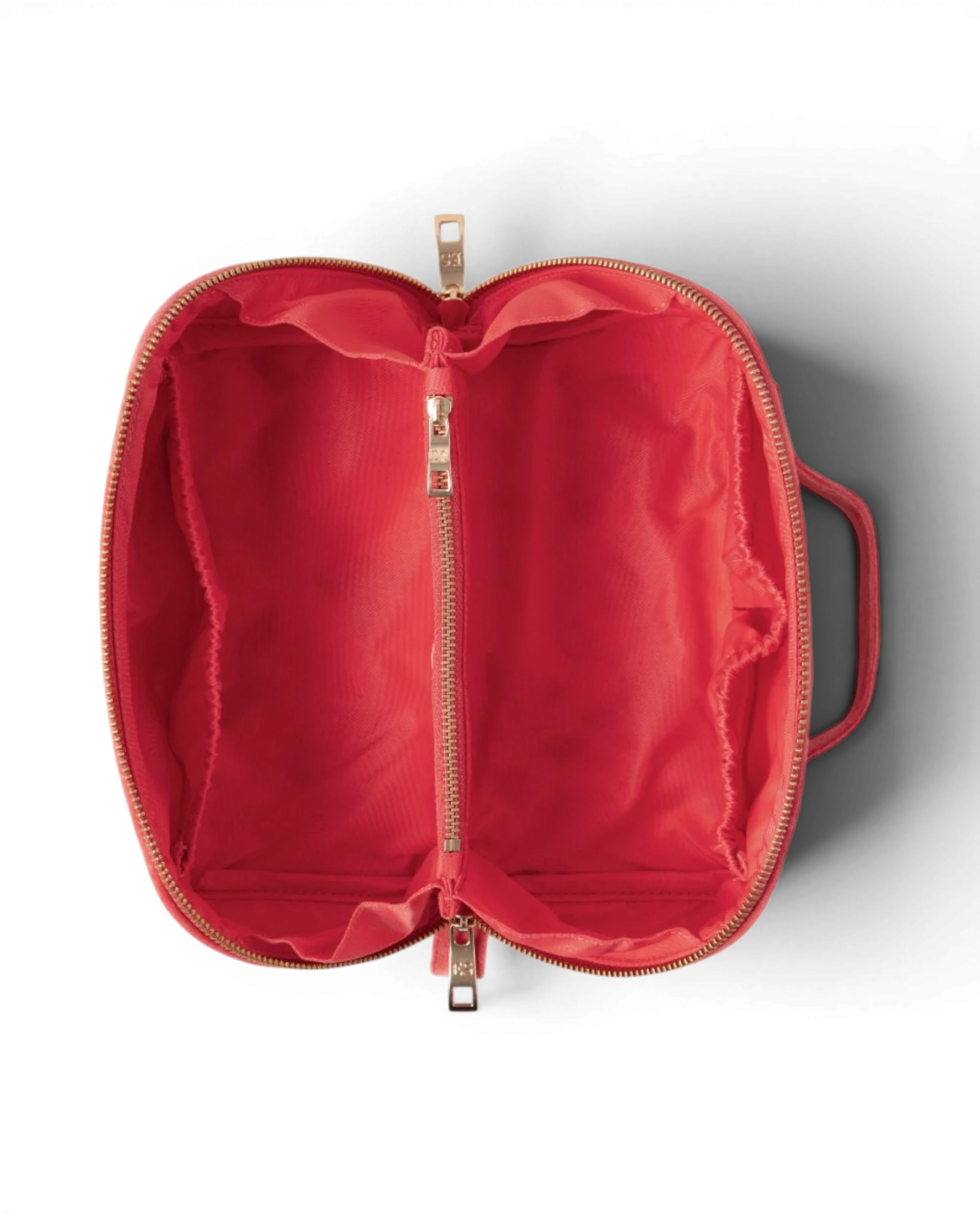 Summer Peach Open Flat Makeup Bag - Spiced Coral