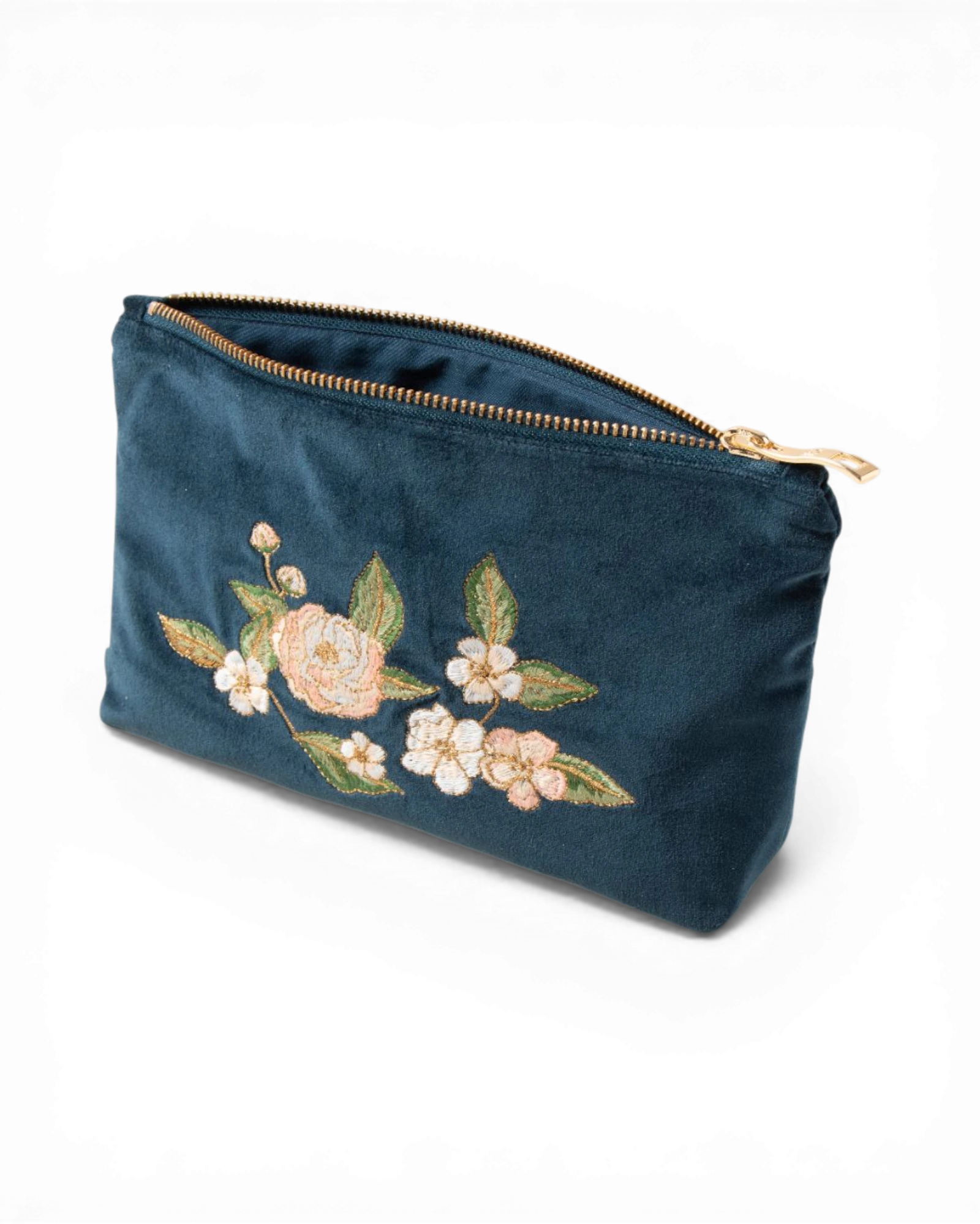 Wild Rose Mini Pouch - Ink Blue
