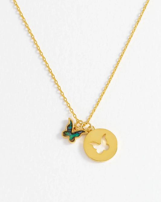 Butterfly Cut Out Pendant - Gold Plated