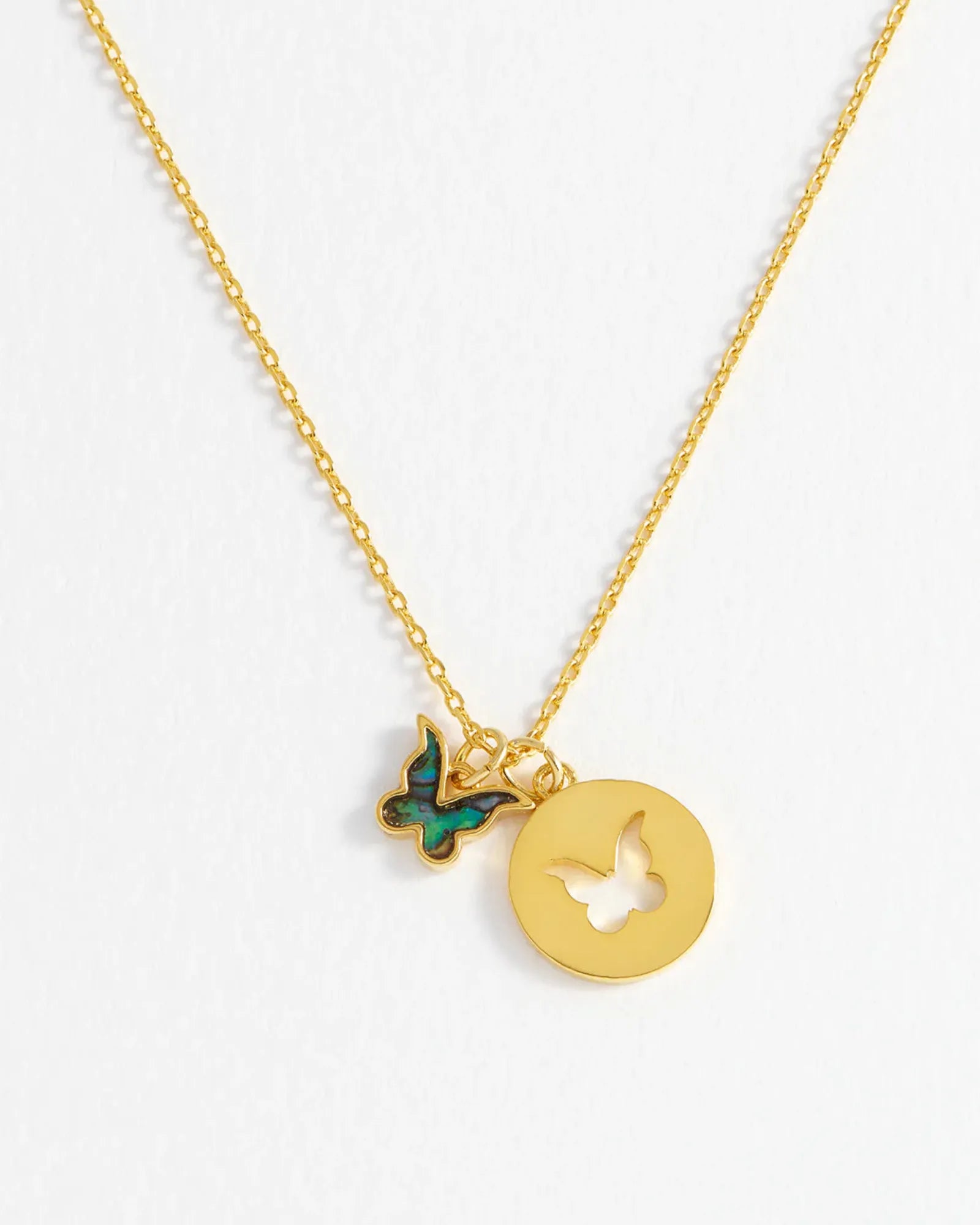 Butterfly Cut Out Pendant - Gold Plated