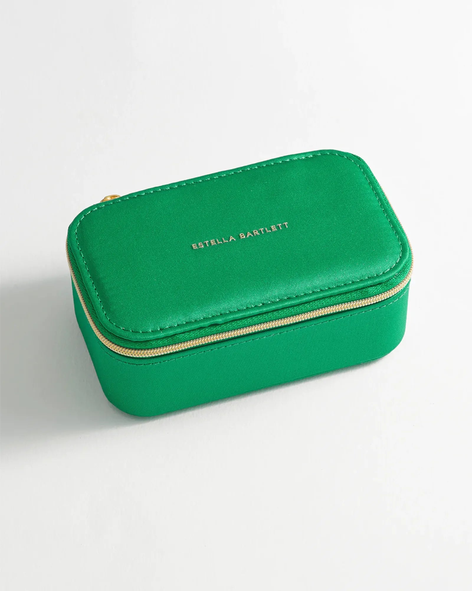 Mini Jewellery Box - Green Satin