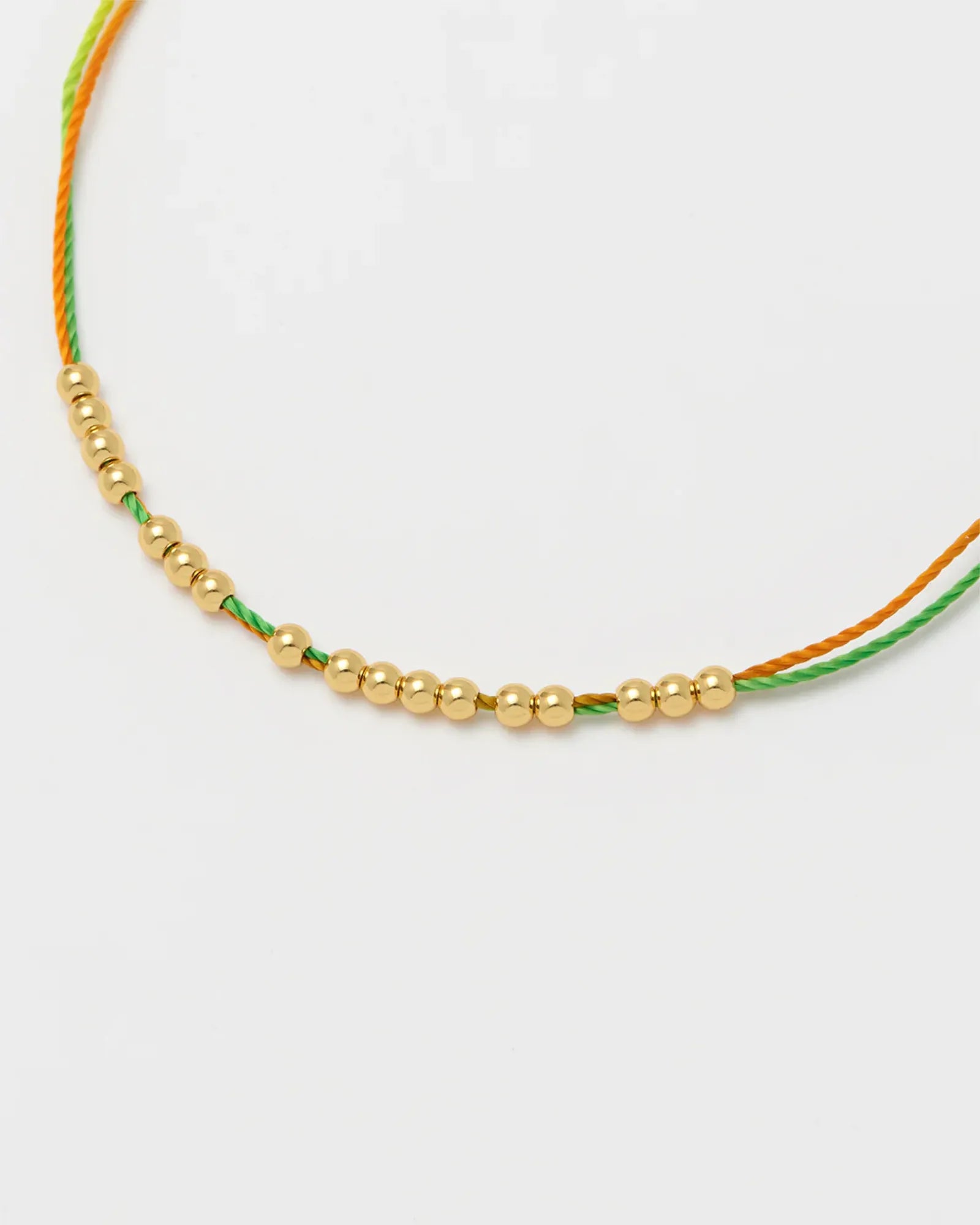 Rainbow Cord Bracelet - Gold Plated