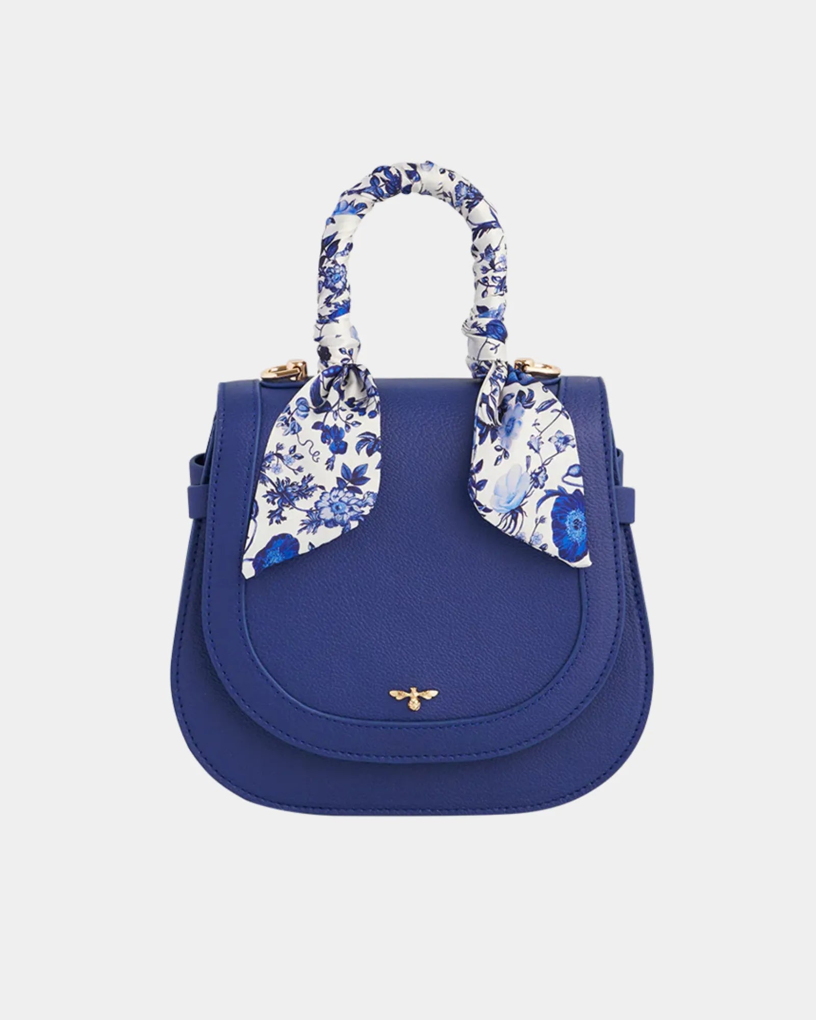 Blue Agnes Top Handle Saddle Bag