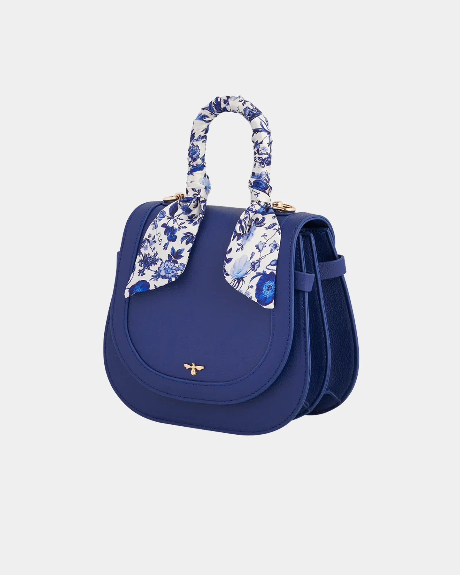 Blue Agnes Top Handle Saddle Bag