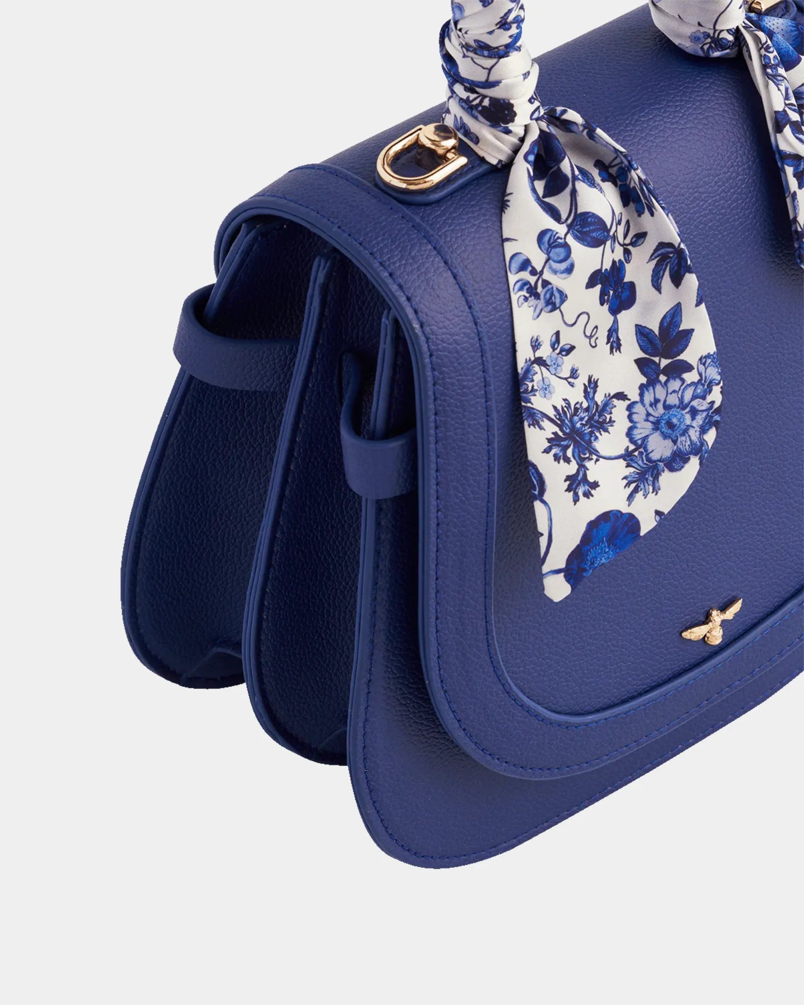 Blue Agnes Top Handle Saddle Bag