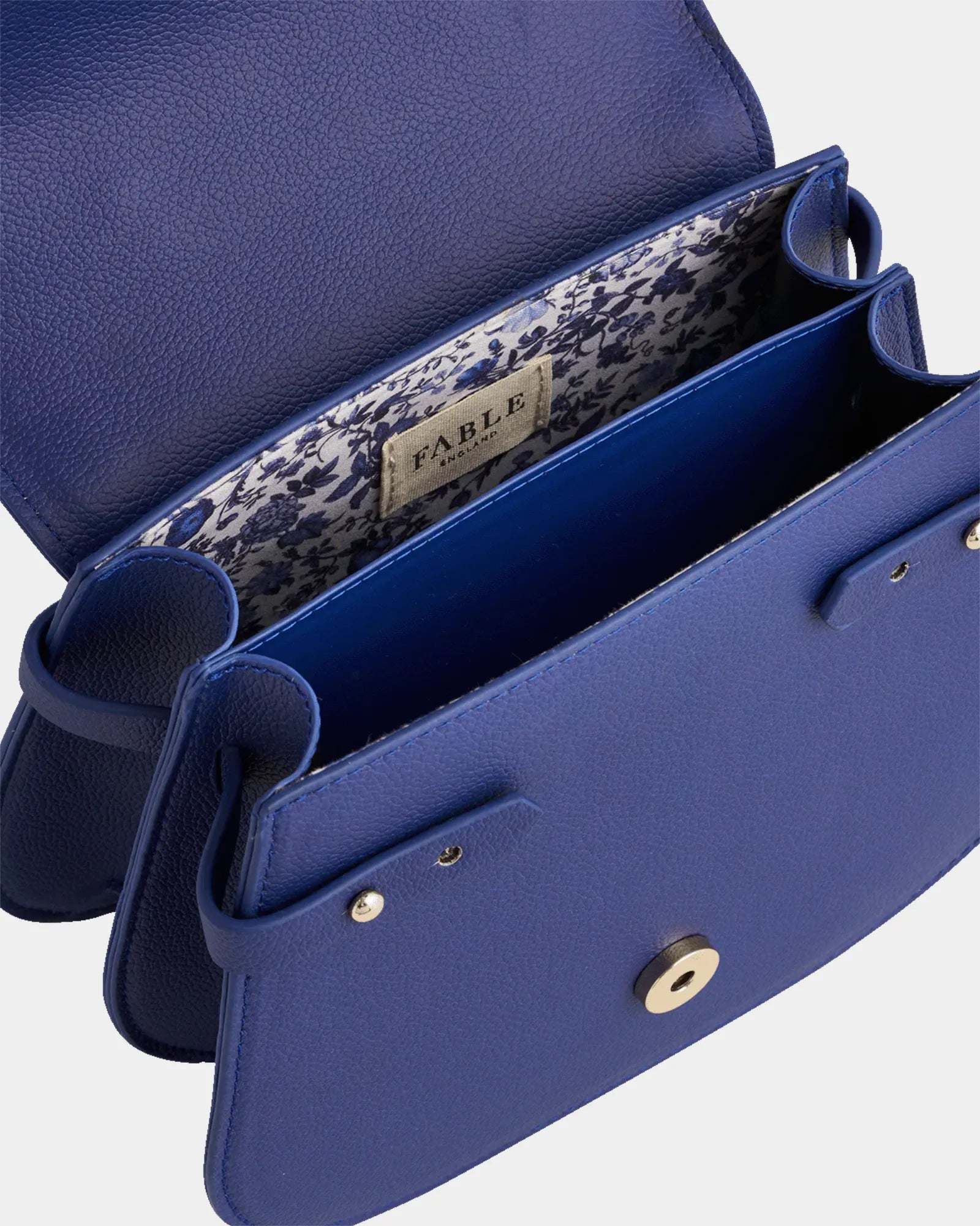 Blue Agnes Top Handle Saddle Bag