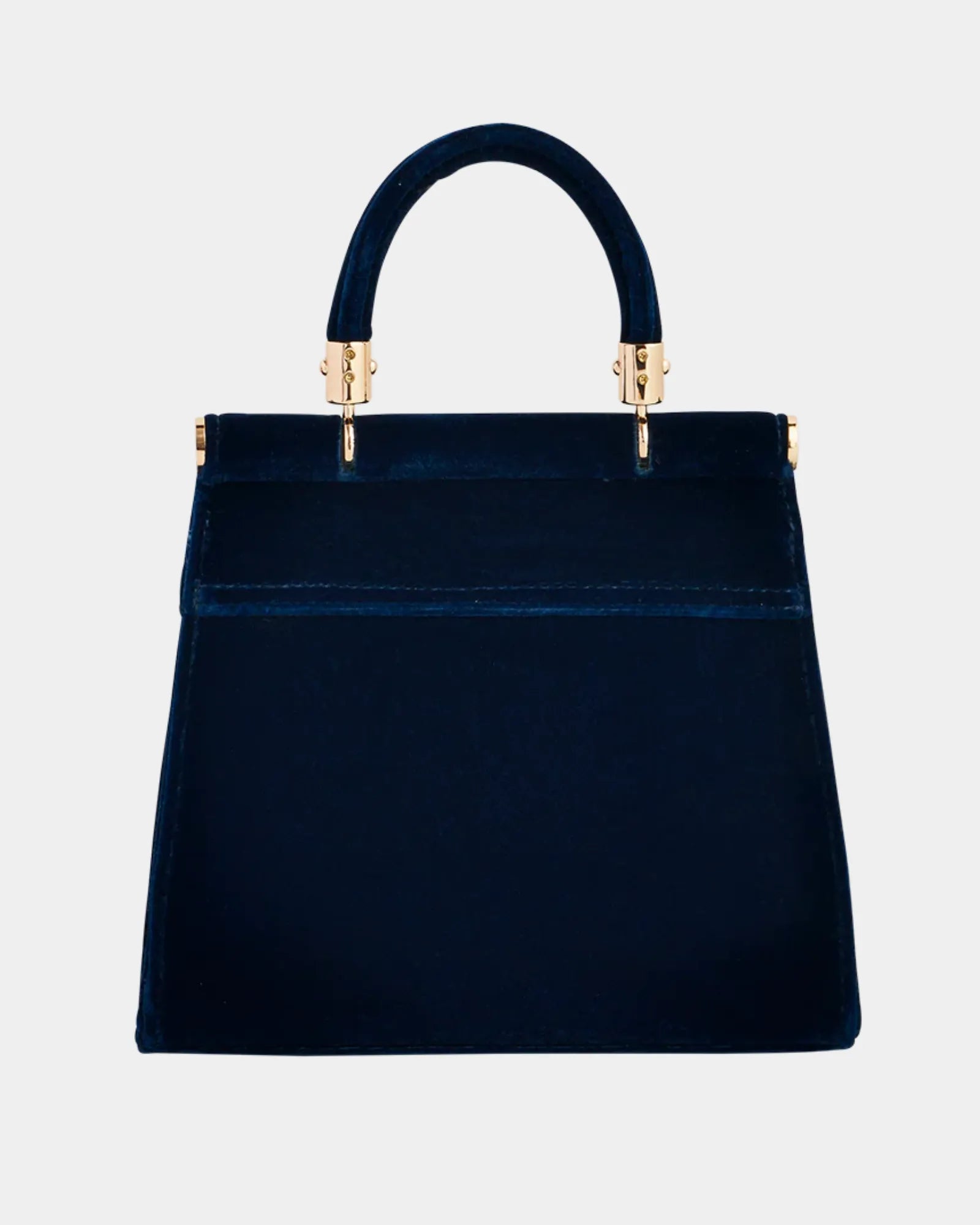 Blue Rosy Posy Embroidered Mini Top Handle Tote