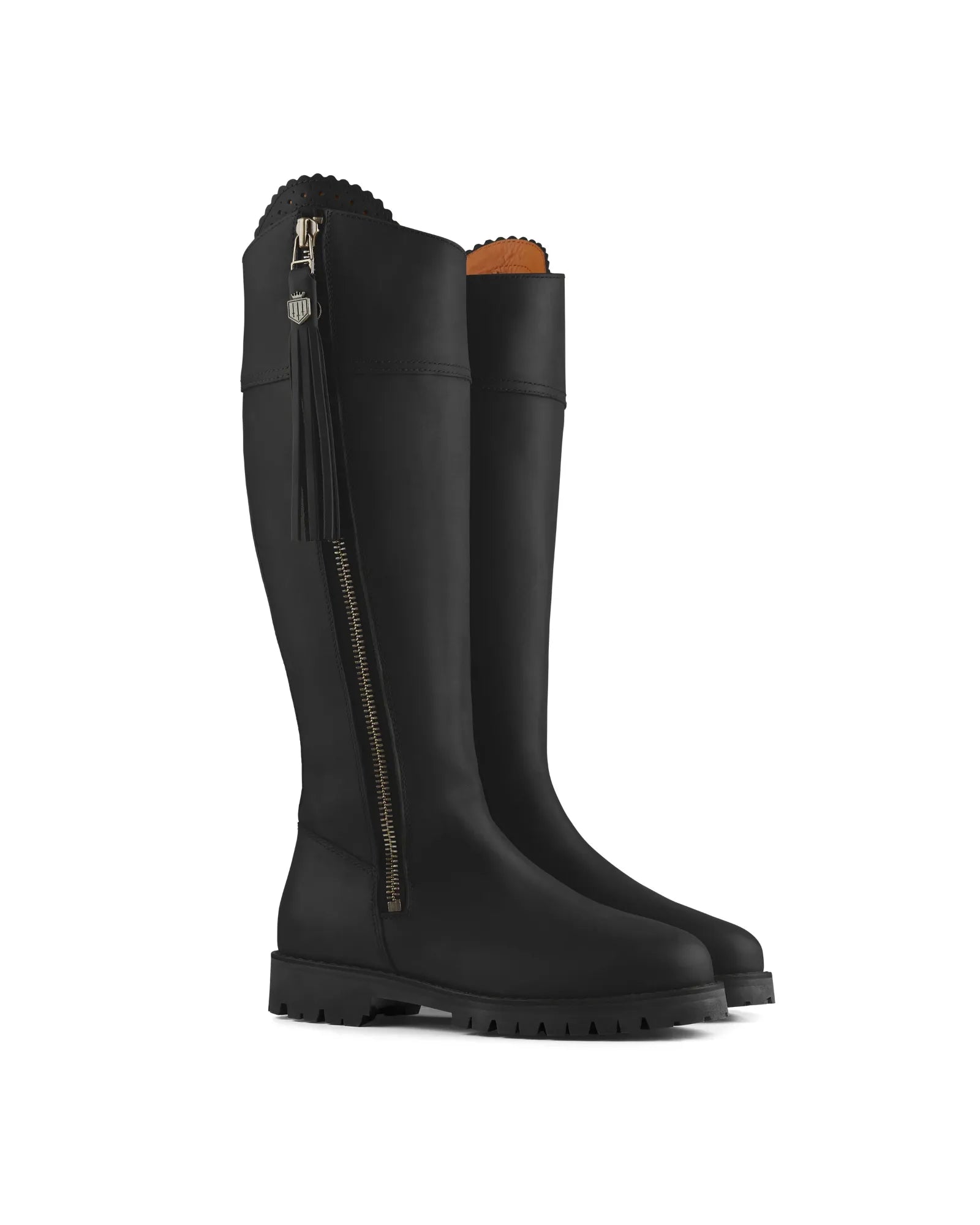 Explorer Black Leather Waterproof Knee-High Boots