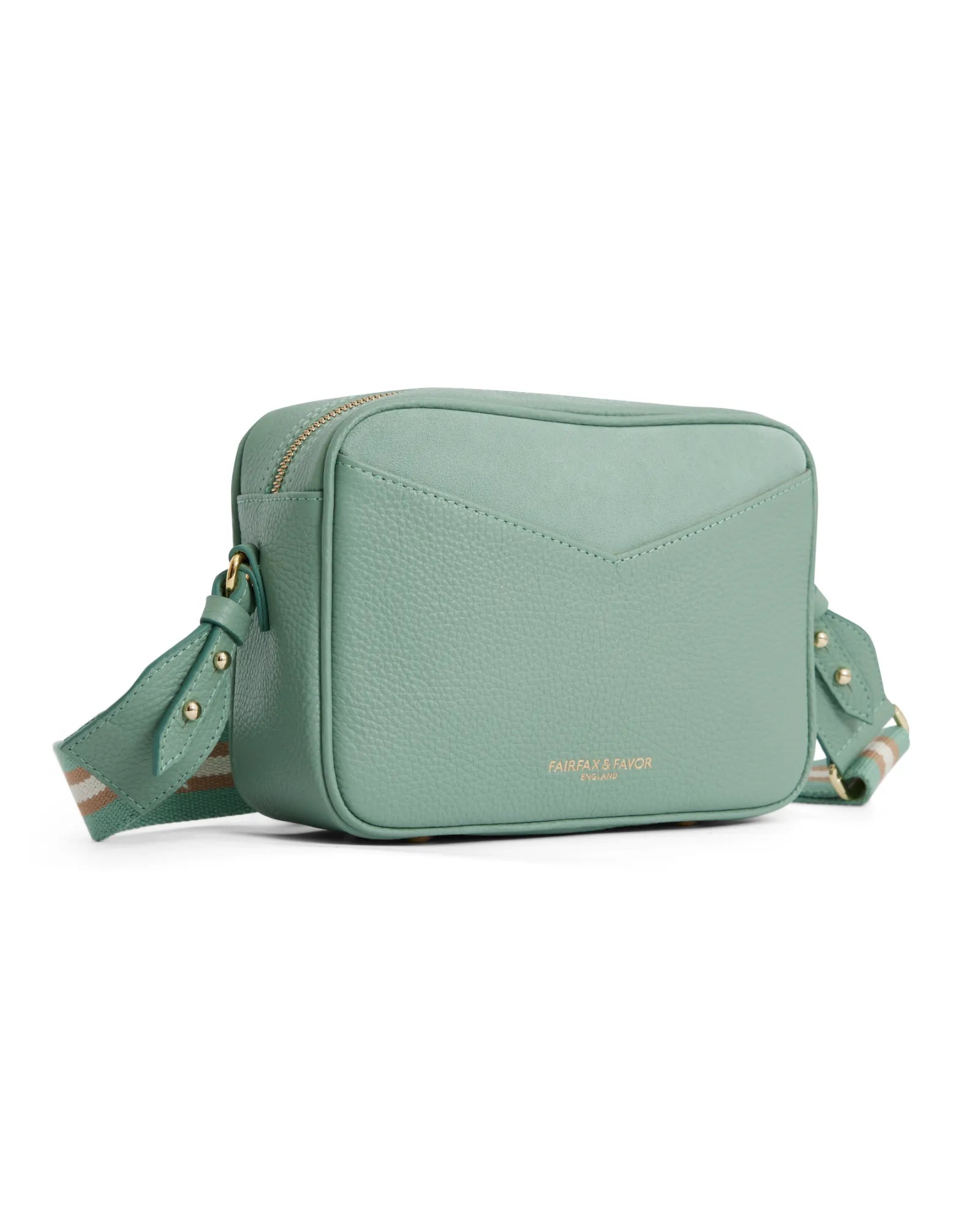 Finsbury Cross Body Bag - Mint Suede