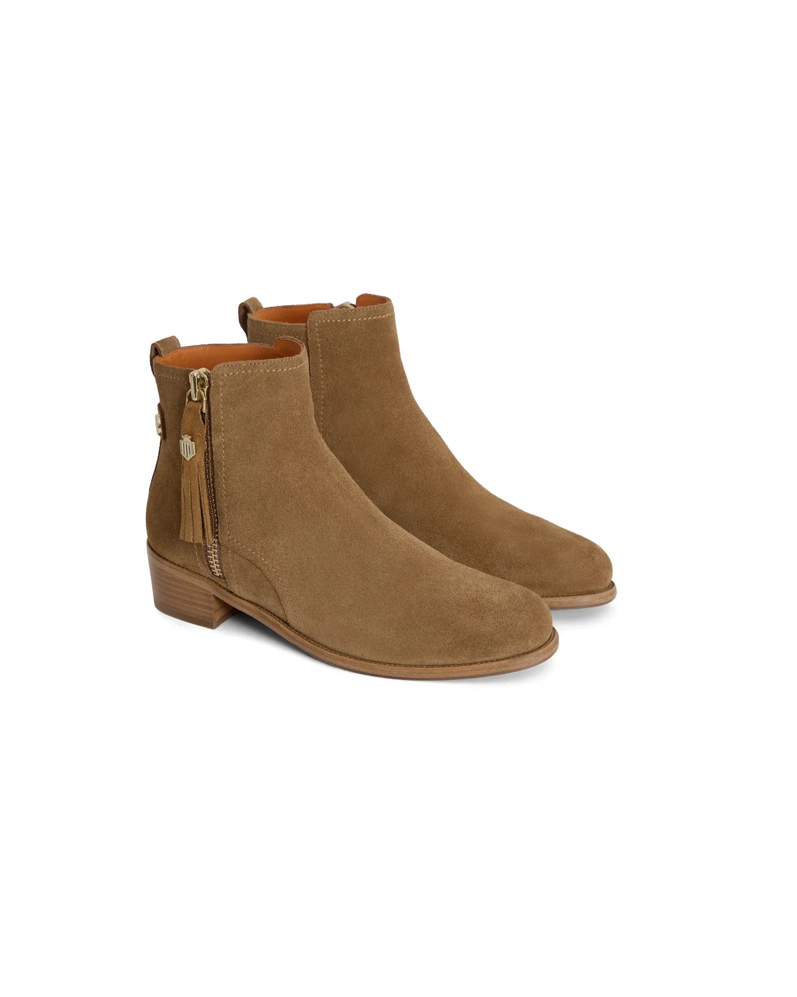 Flat Oakham Ankle Boot - Tan Suede