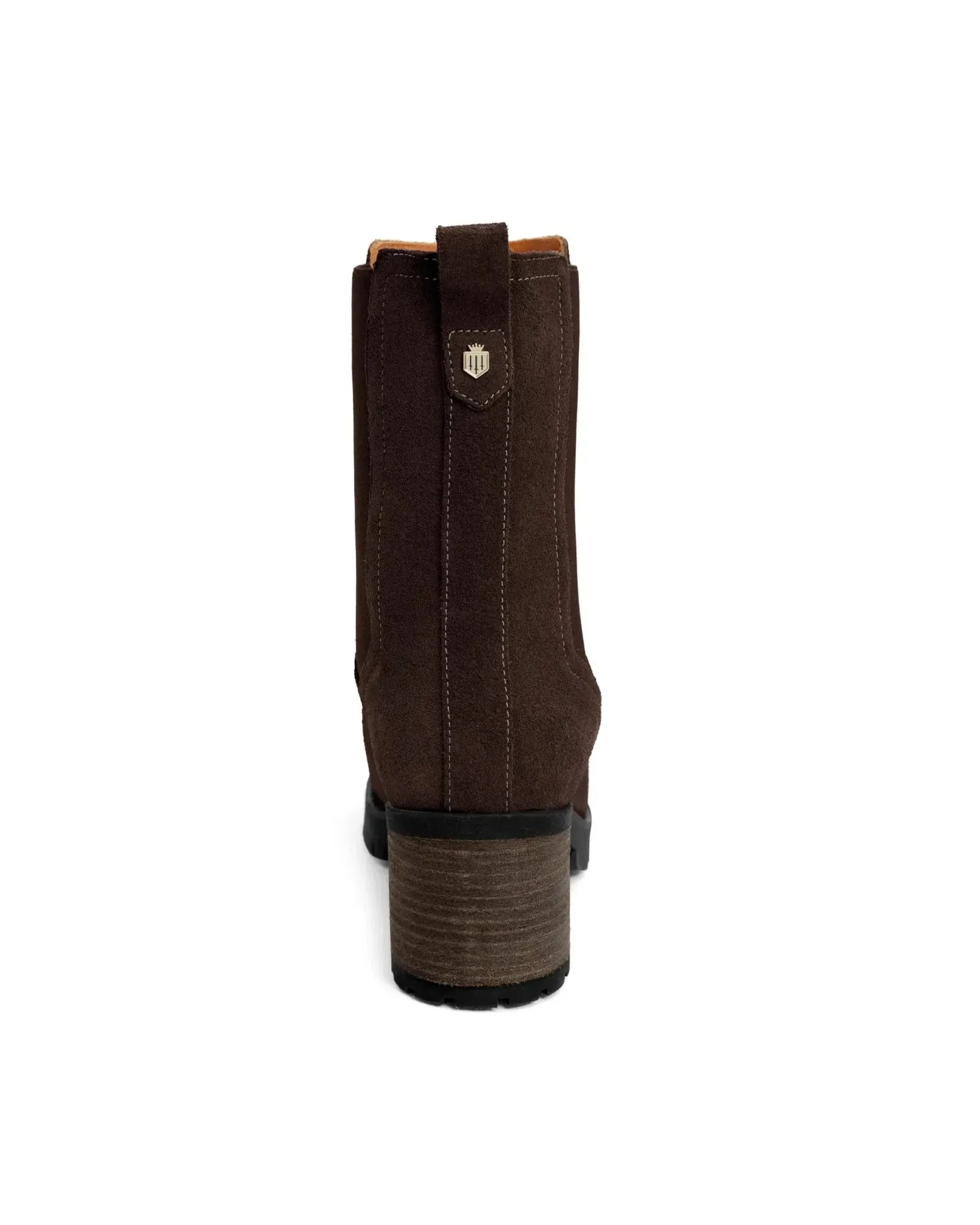 Heeled Boudica Ankle Boot - Chocolate Suede