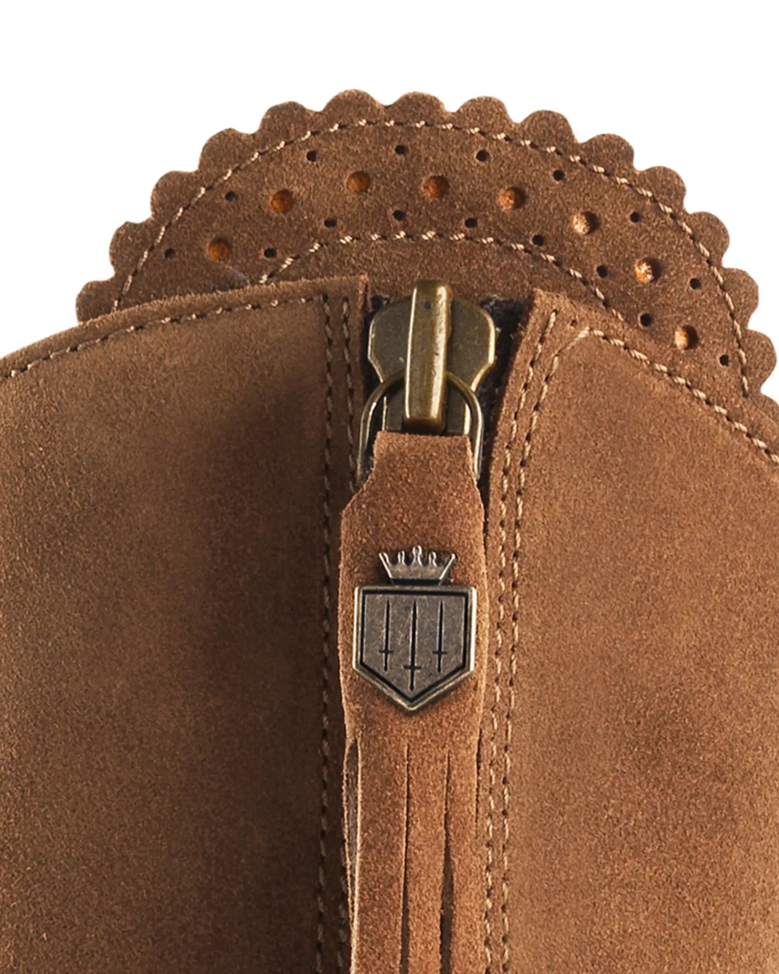 Heeled Regina Sporting Fit Boot - Tan Suede
