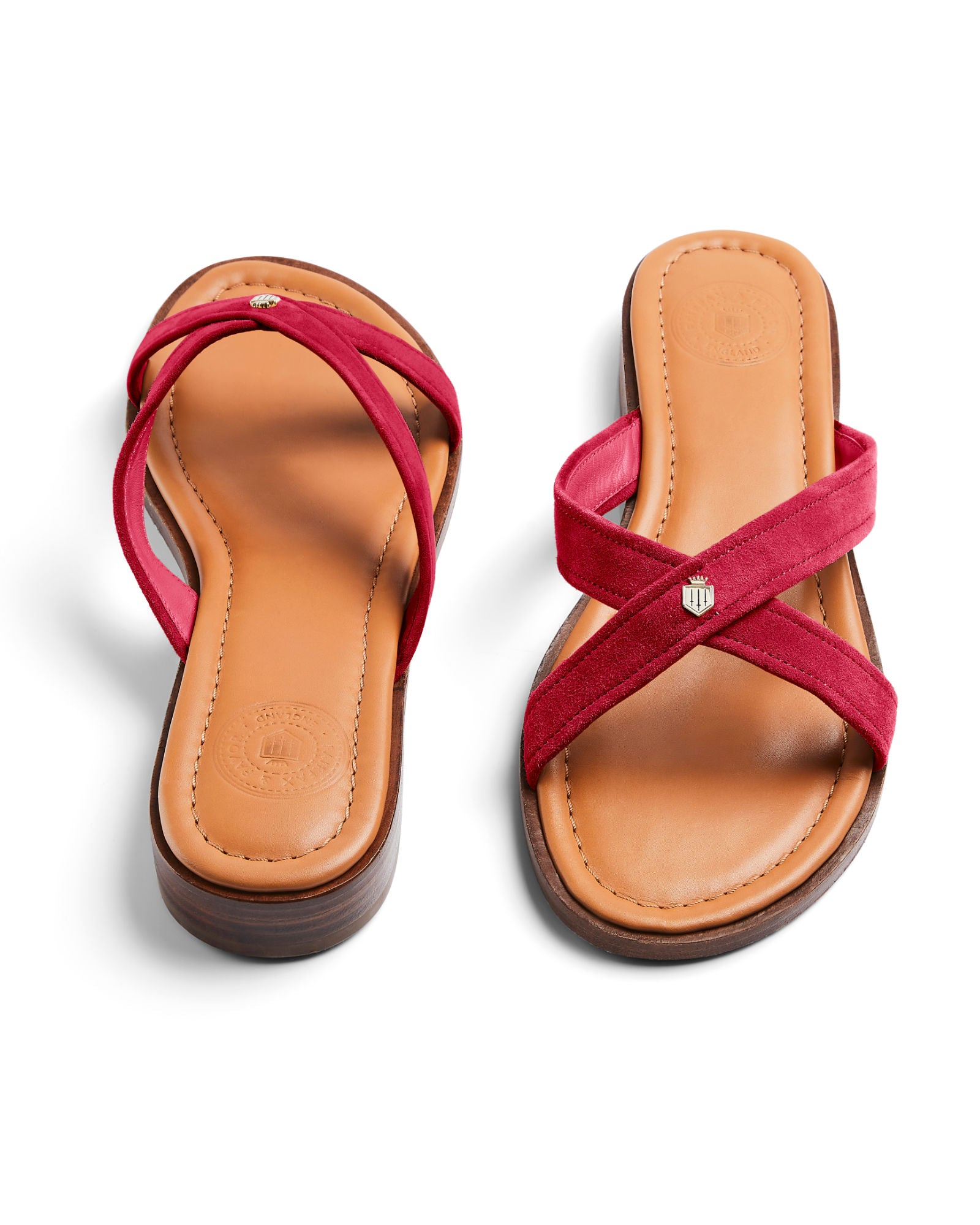 Holkham Sandals - Cherry Suede