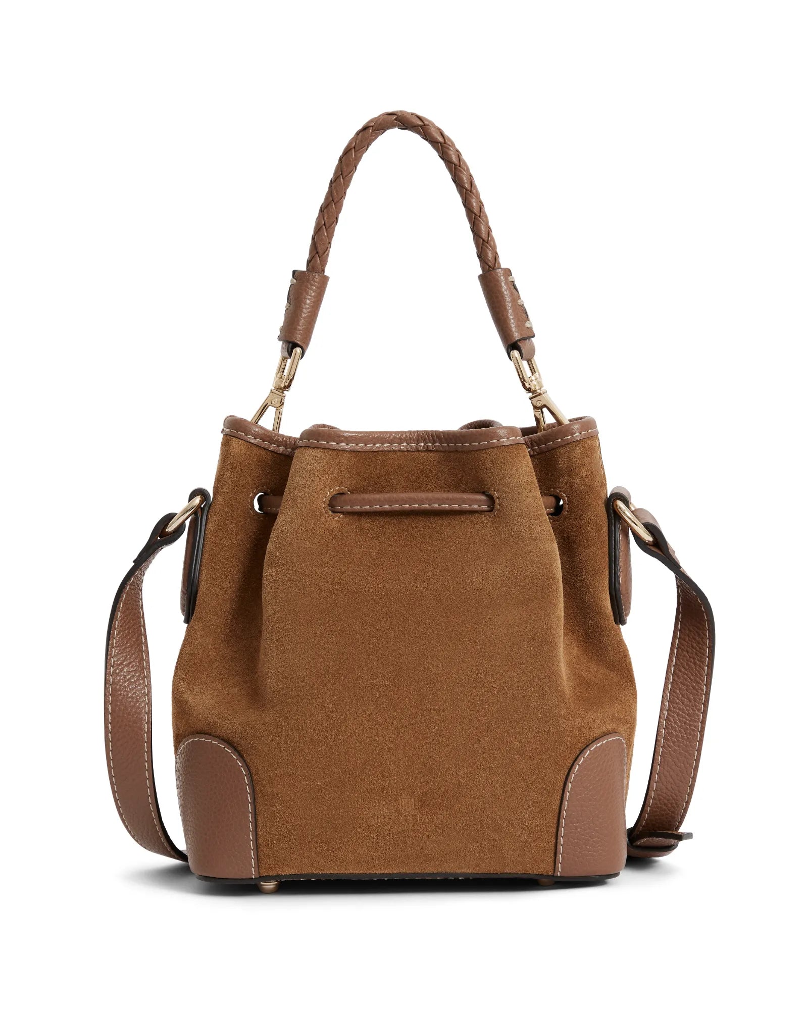 Mini Bibury Bucket Bag - Tan Suede
