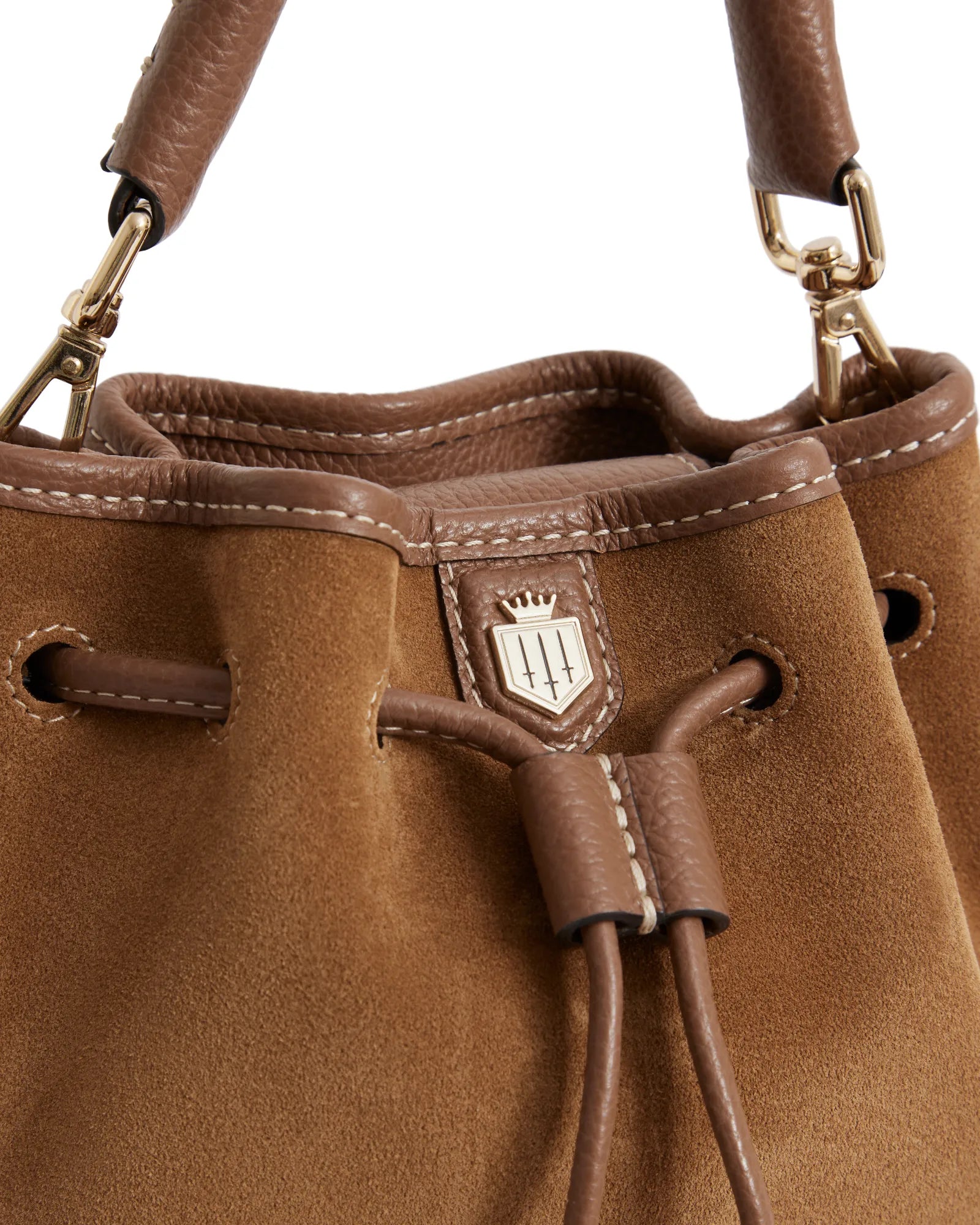 Mini Bibury Bucket Bag - Tan Suede