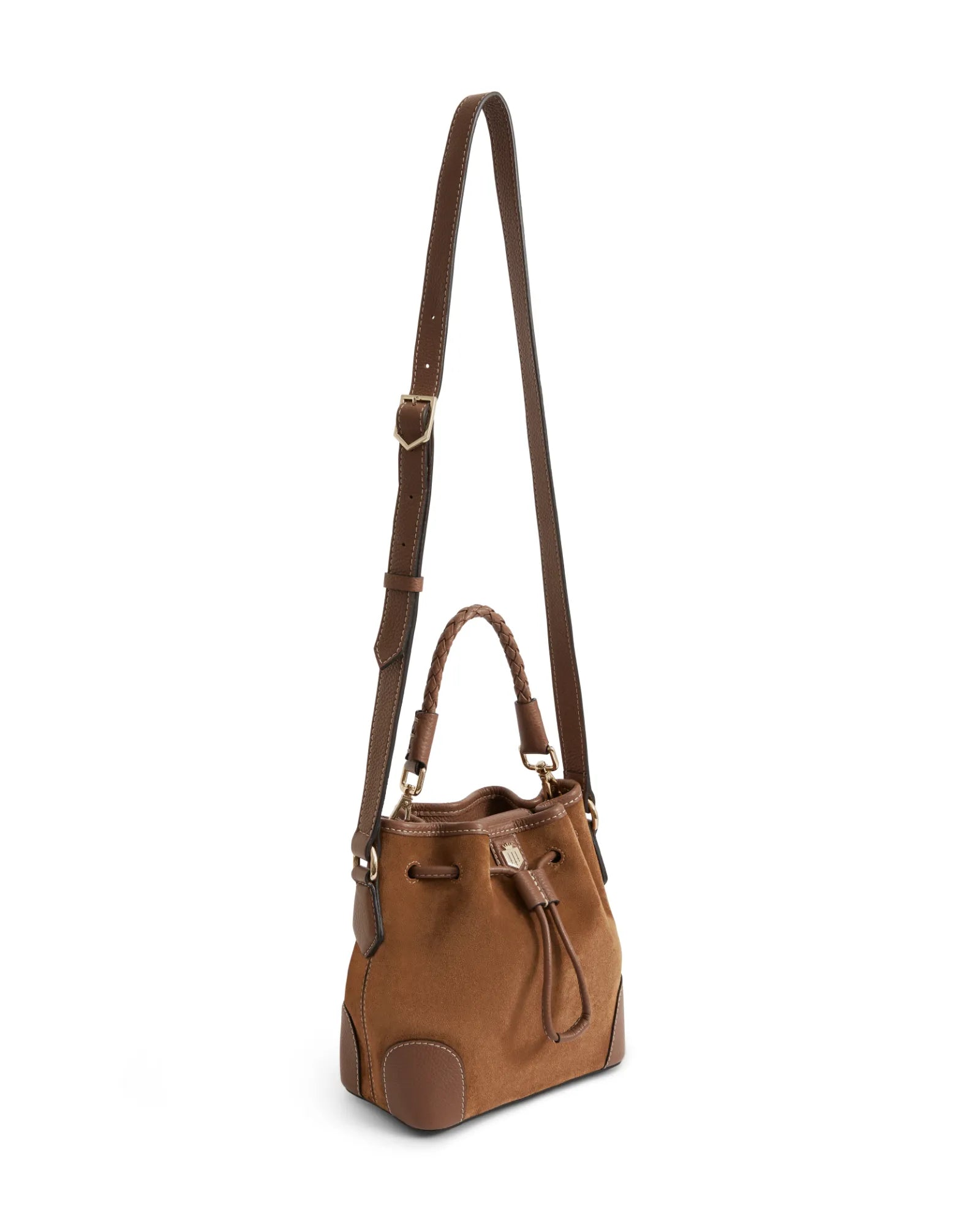 Mini Bibury Bucket Bag - Tan Suede