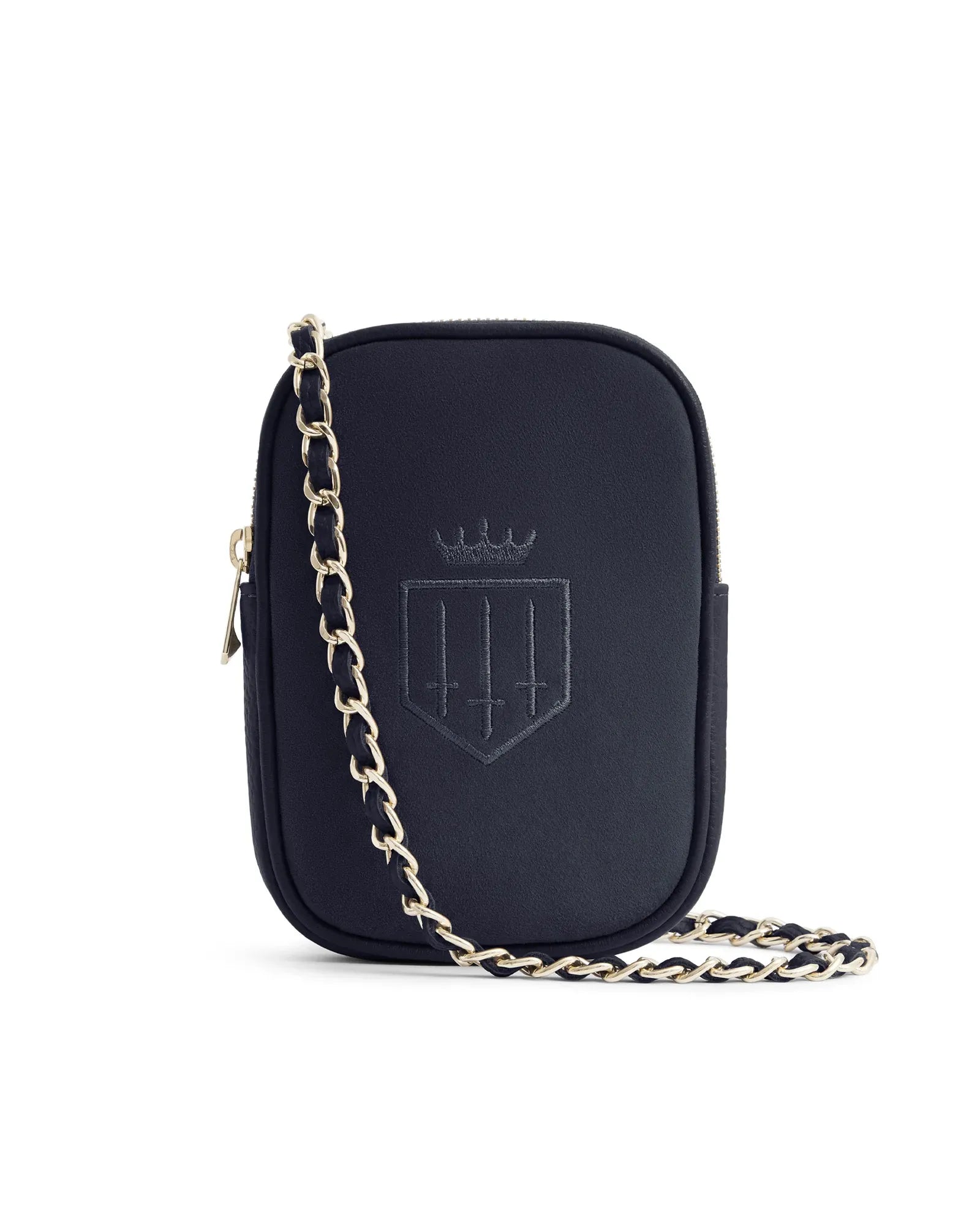 Mini Finsbury Cross Body Bag - Navy Suede