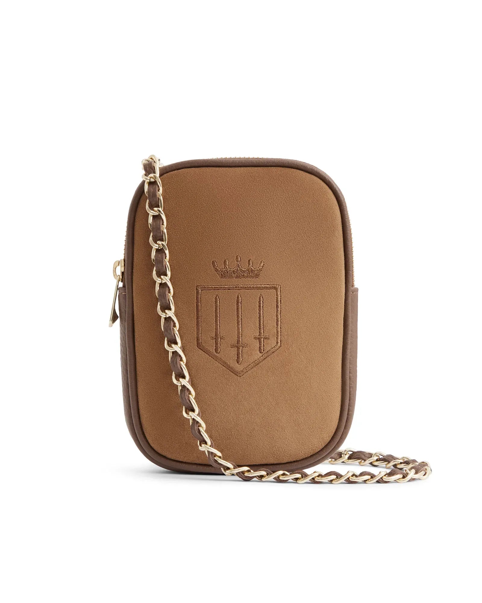 Mini Finsbury Cross Body Bag - Tan Suede