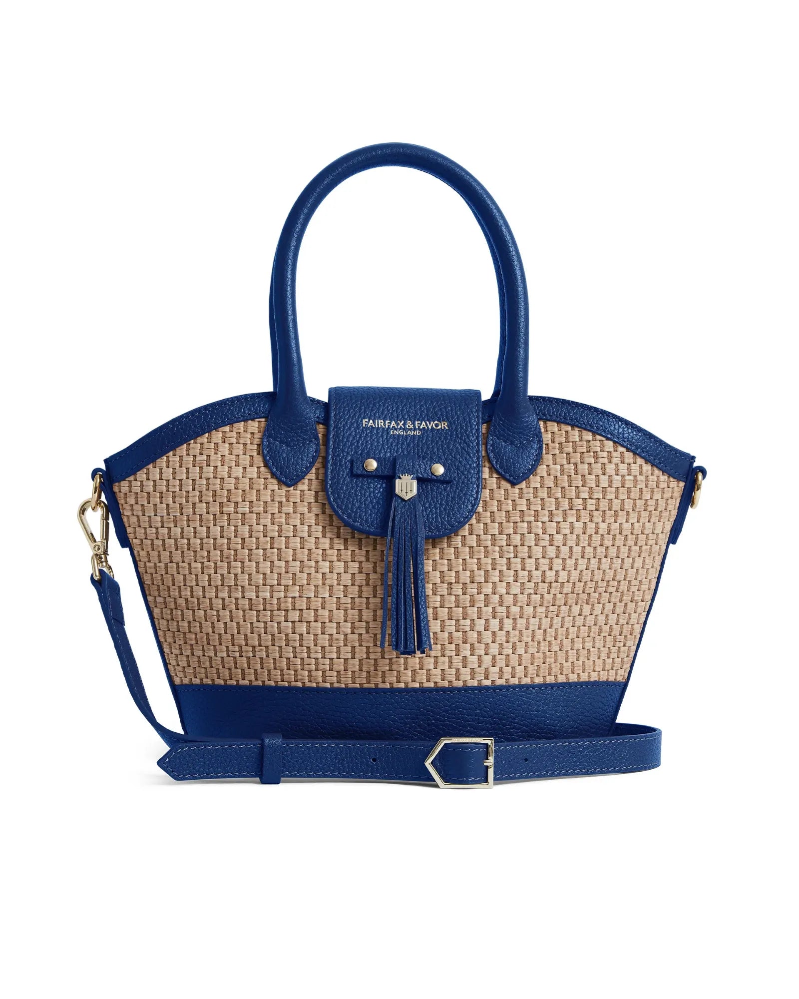 Mini Windsor Basket Bag - Porto Blue Leather