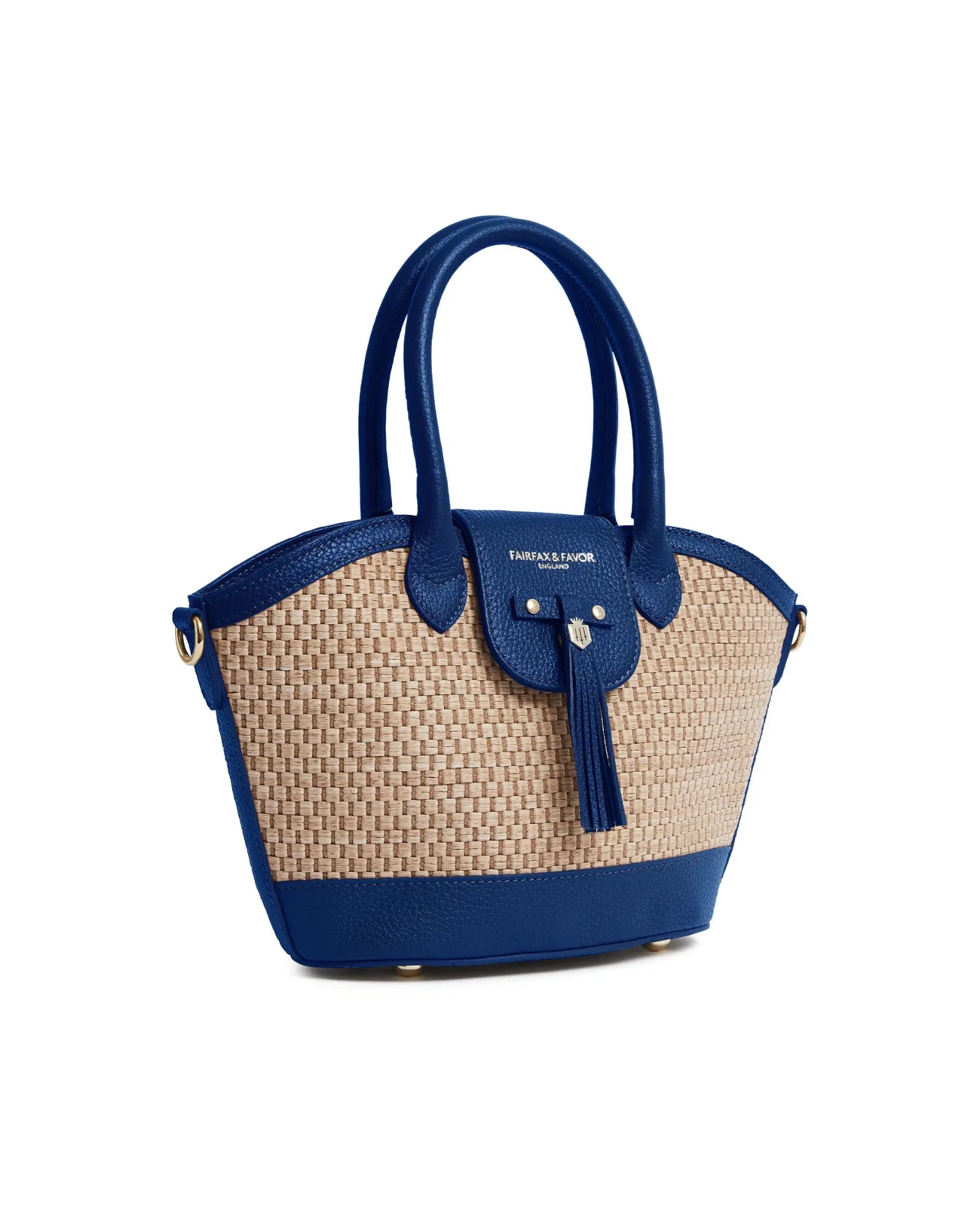Mini Windsor Basket Bag - Porto Blue Leather