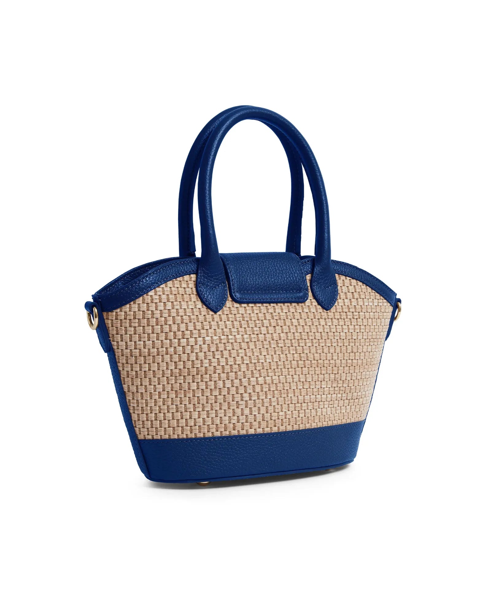 Mini Windsor Basket Bag - Porto Blue Leather