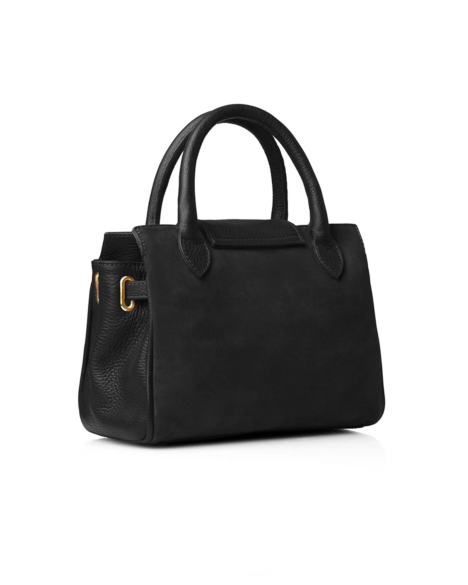 The Mini Windsor Handbag in Black Suede