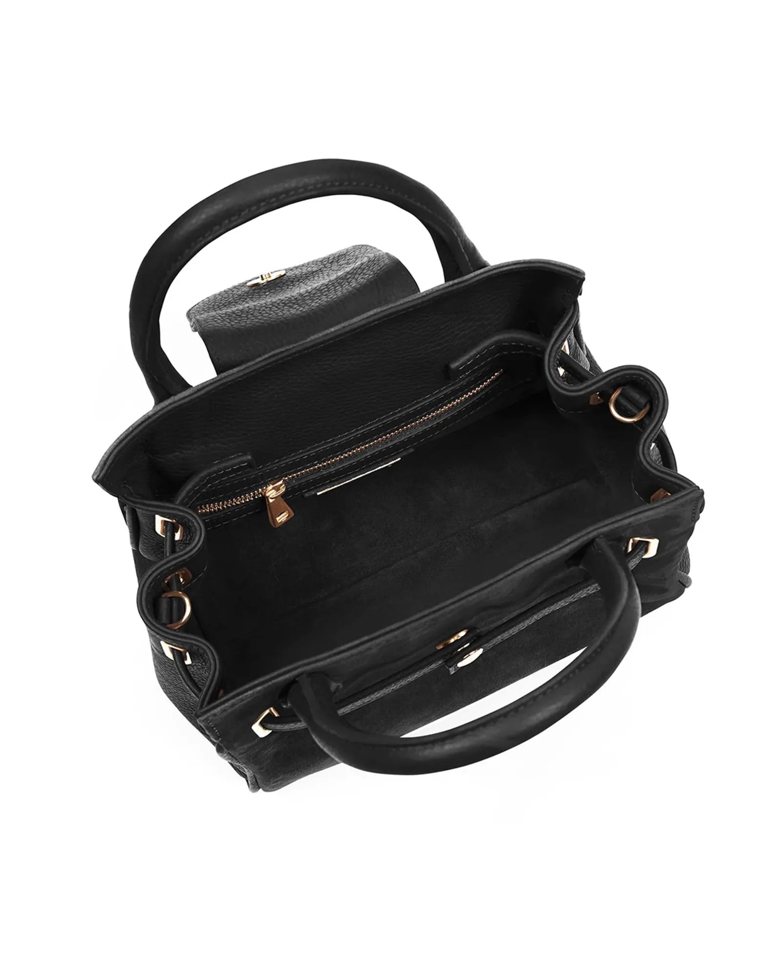 The Mini Windsor Handbag in Black Suede