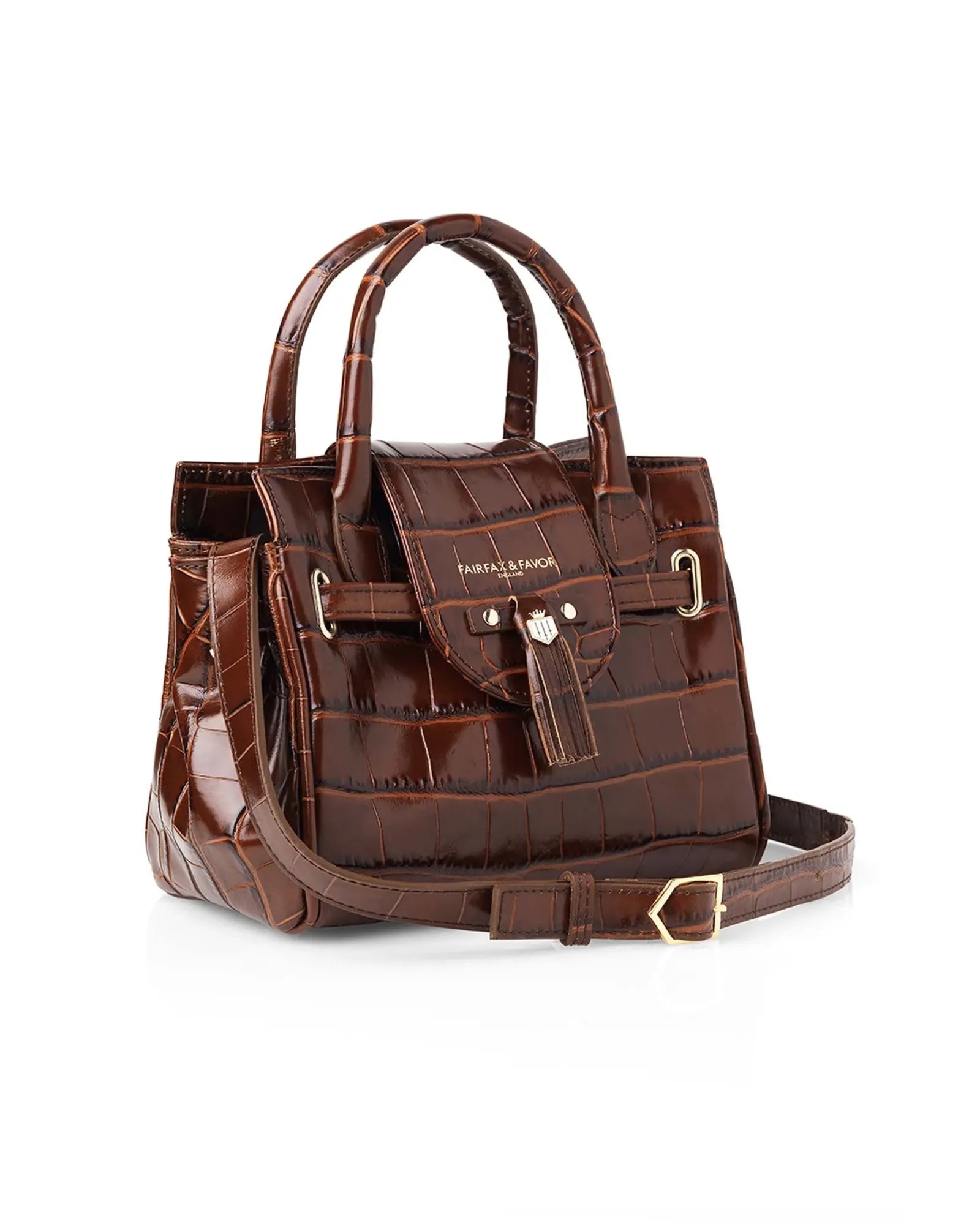 The Mini Windsor Handbag in Conker Leather