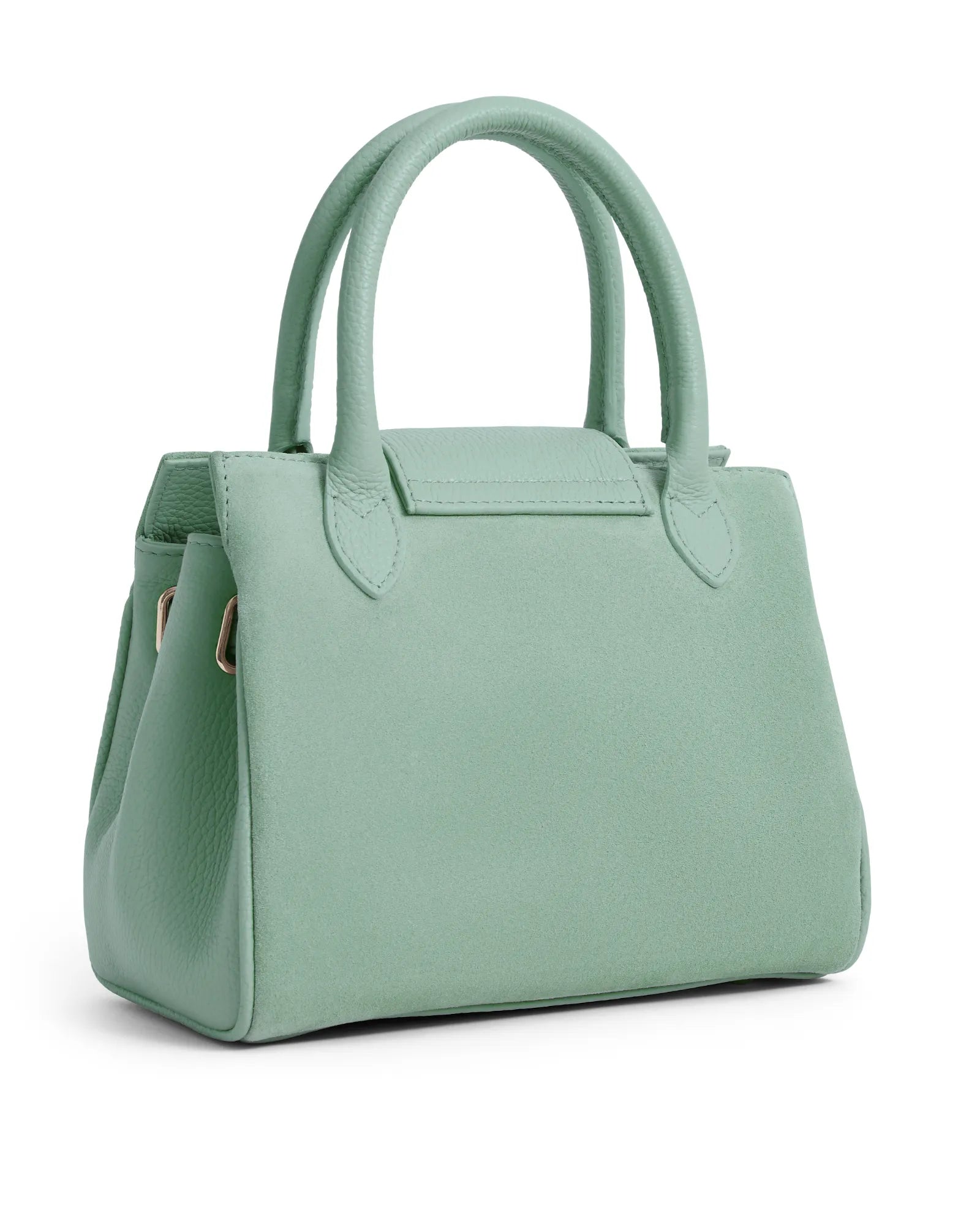 Mini Windsor Handbag - Mint Suede