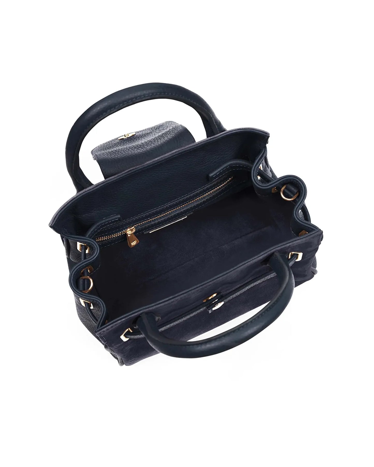 The Mini Windsor Handbag in Navy Suede