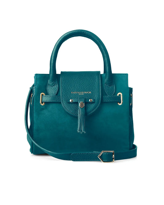 The Mini Windsor Handbag in Ocean Suede (Stockist Exclusive)