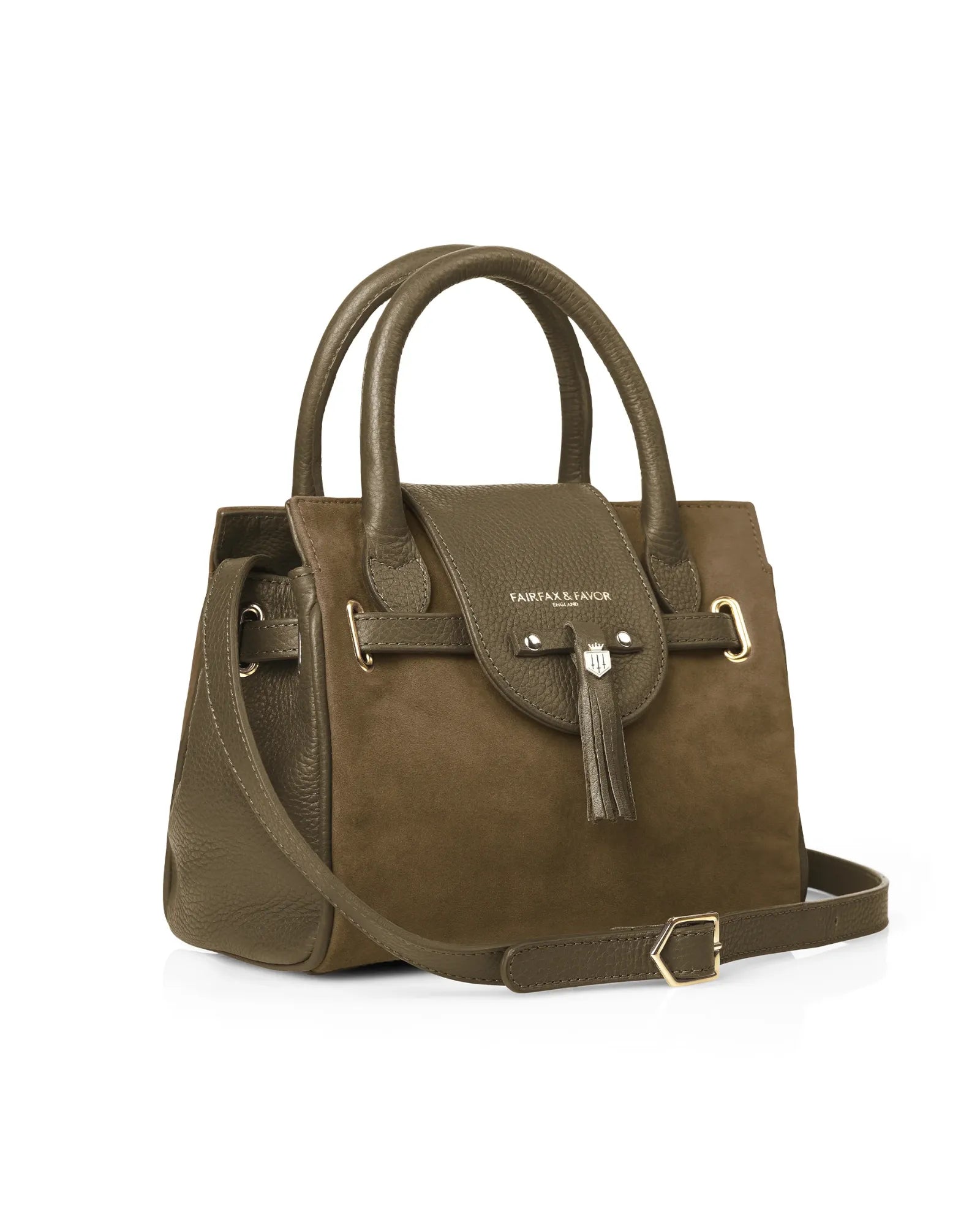 The Mini Windsor Handbag in Olive Suede
